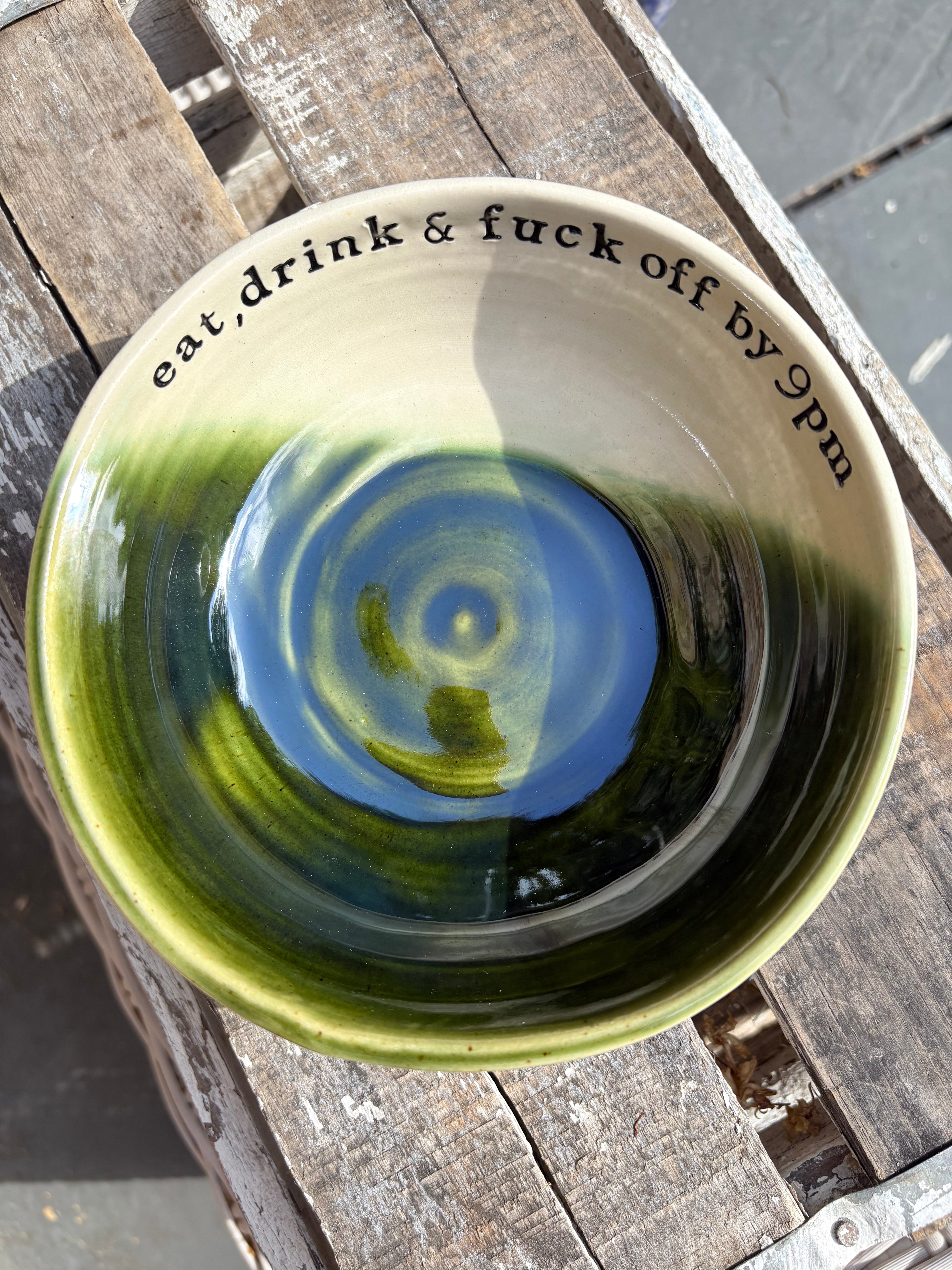 New Drop 🎉 of "eat, drink & fuck off by 9pm" bowls