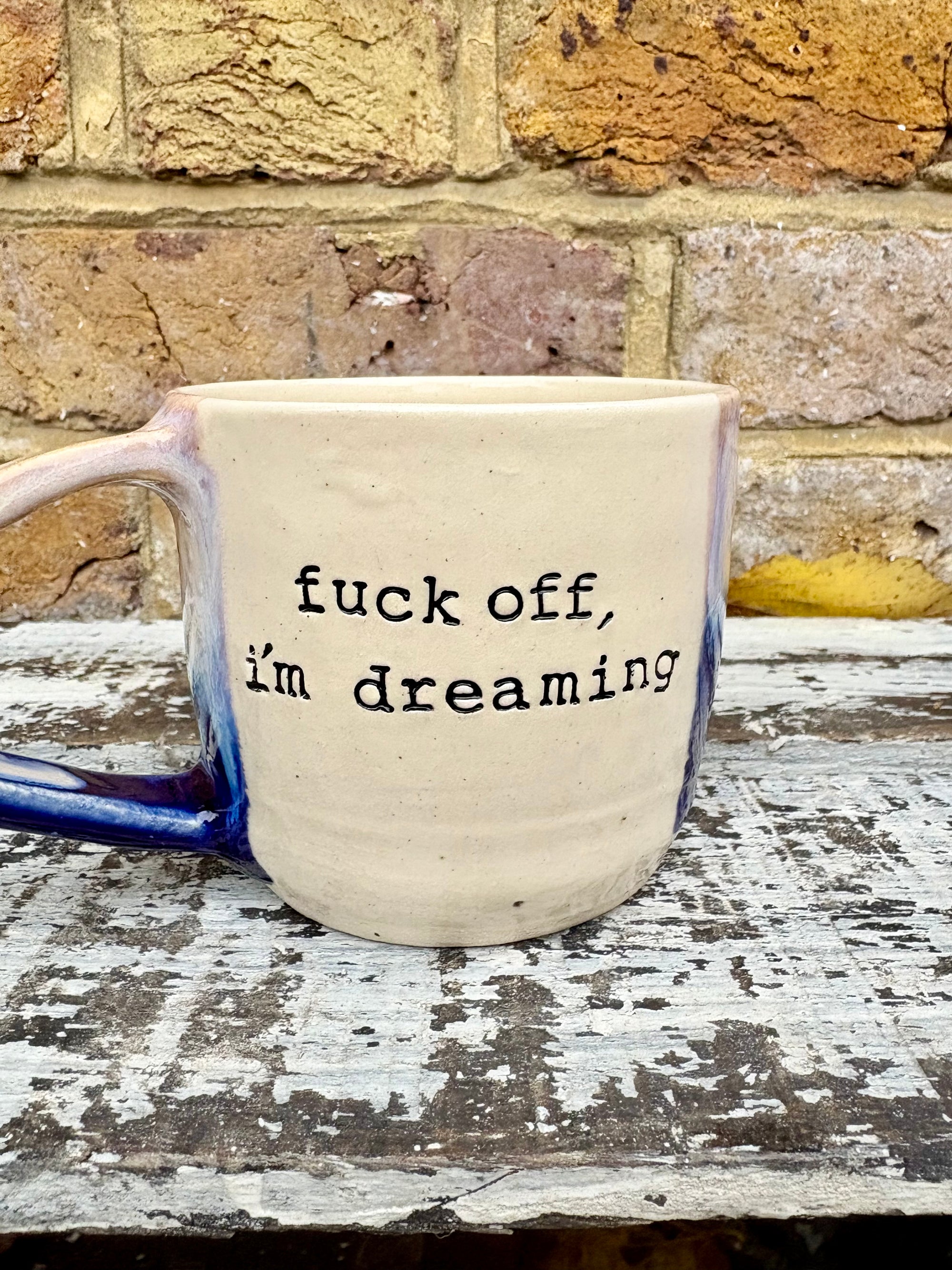 “Fuck off i'm dreaming" mug (Blue Night Sky)