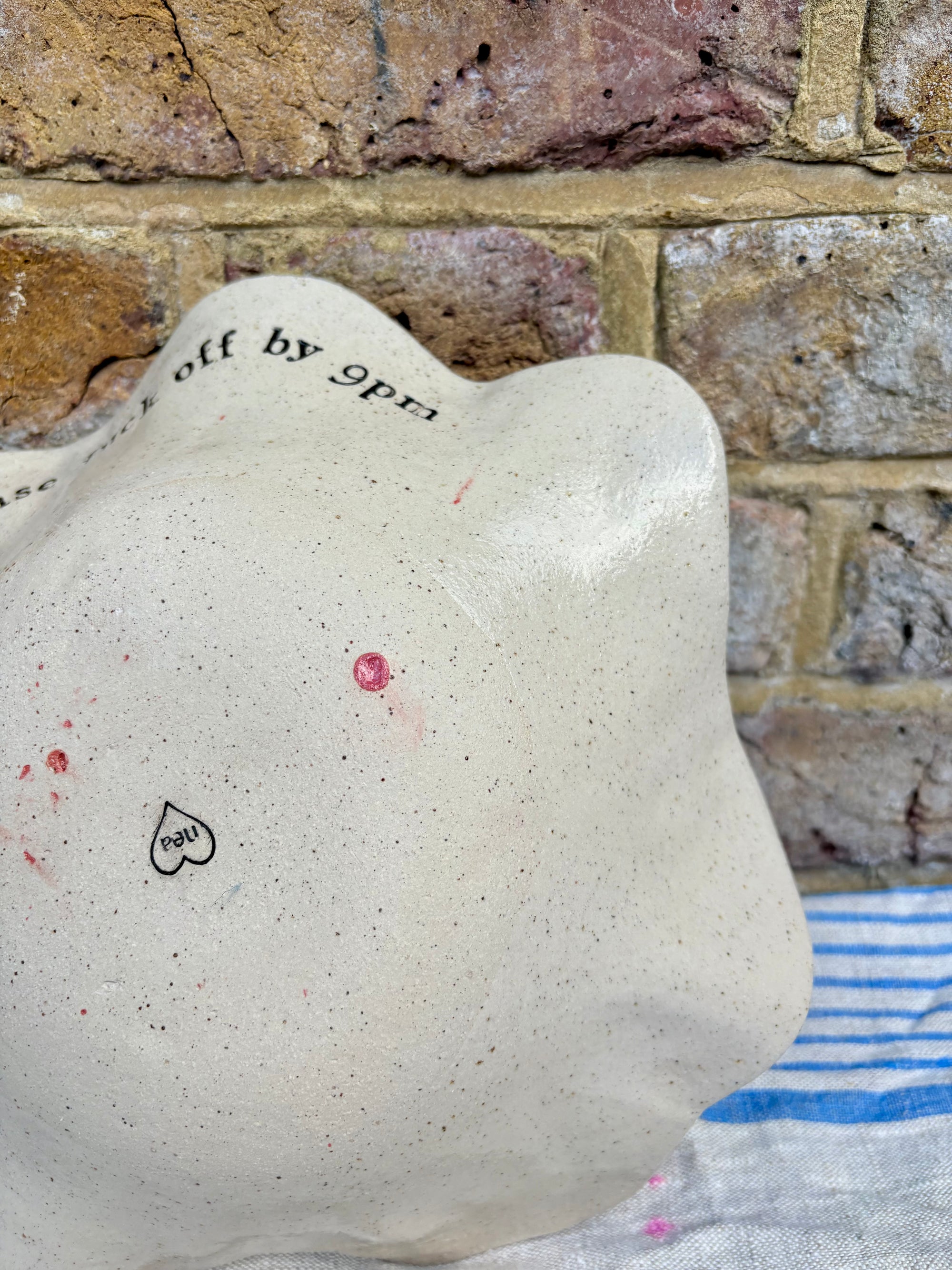 "good food, fine wine, great company..." serving dish