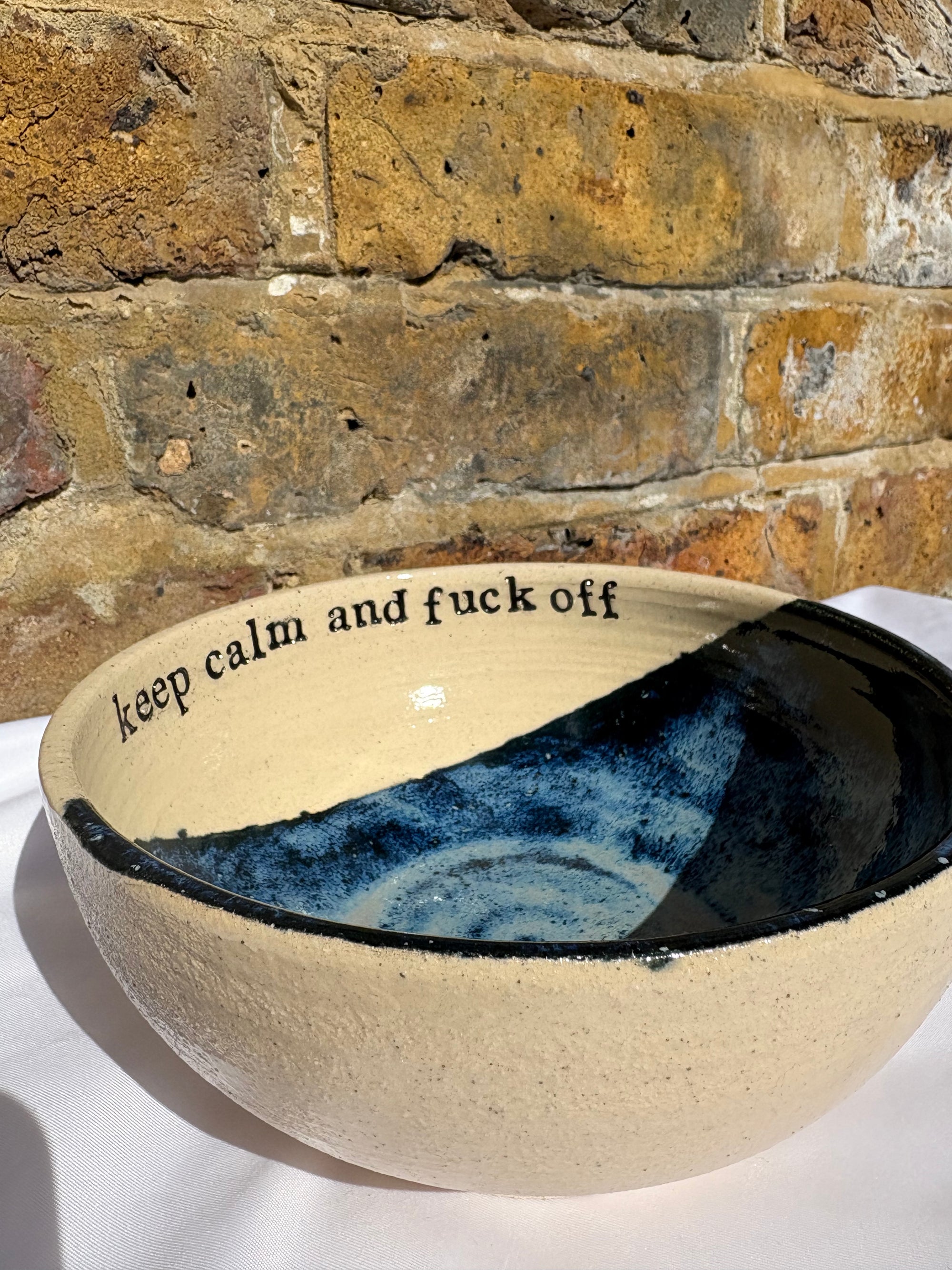 “keep calm and fuck off" bowl
