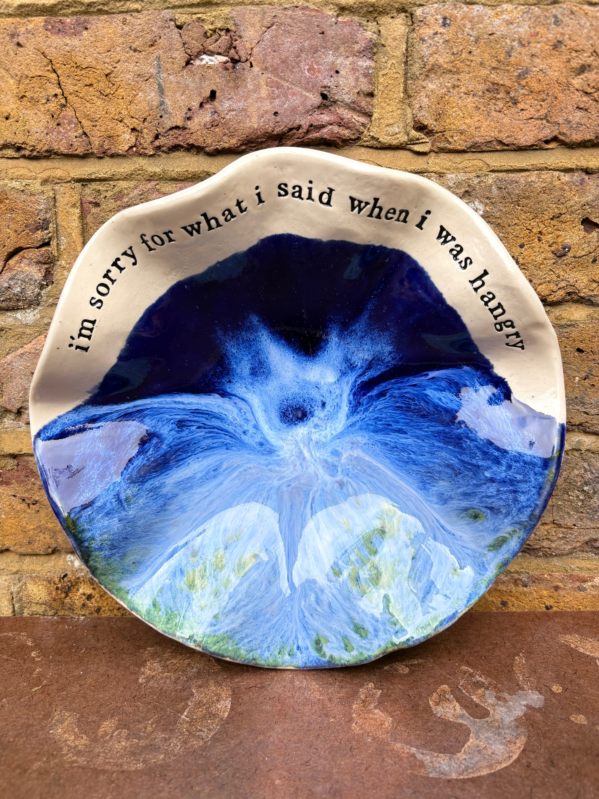 "I'm sorry for what I said when I was hungry" bowl (Ocean)