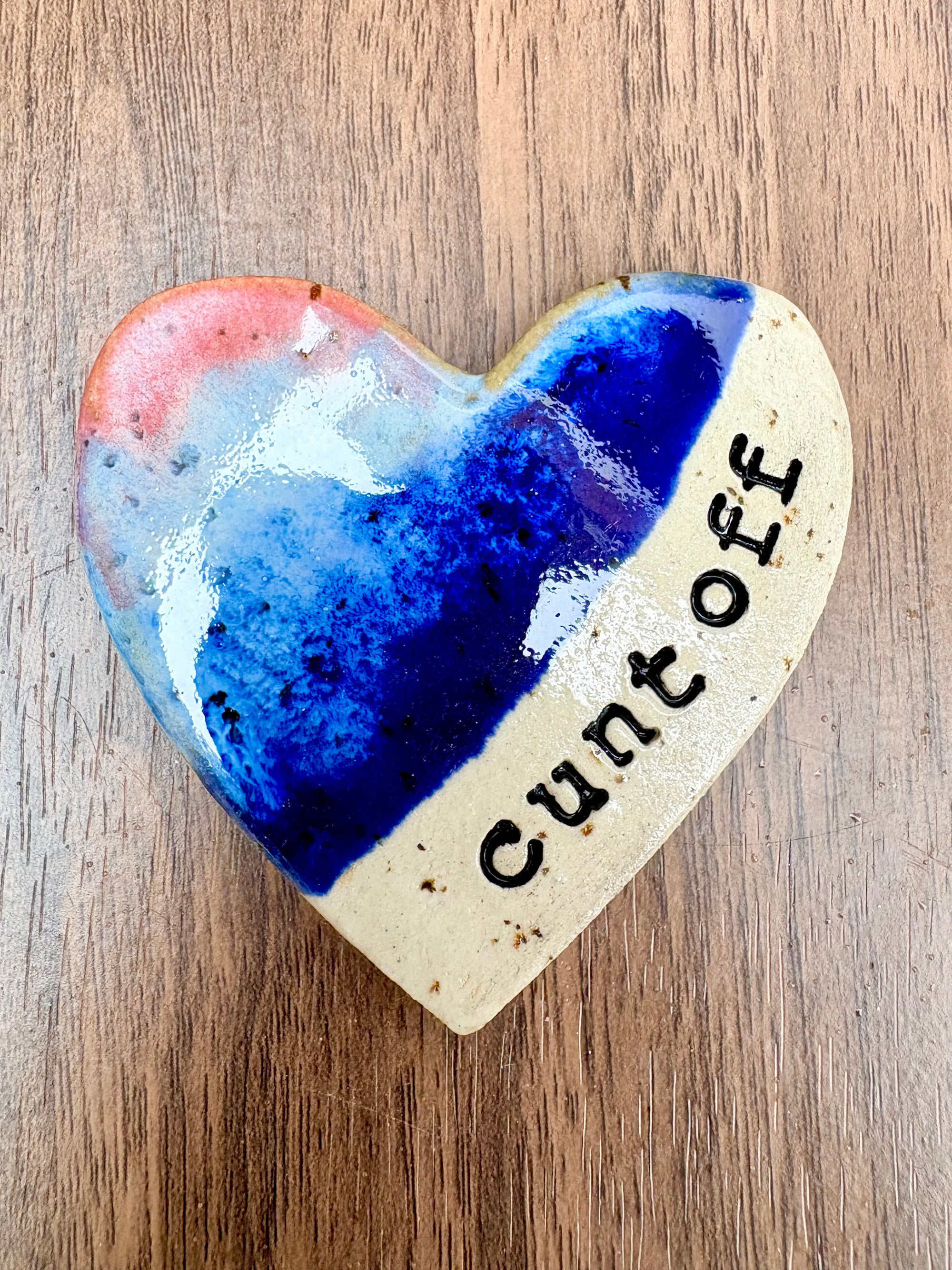 “cunt off" magnet (pink night sky, large)