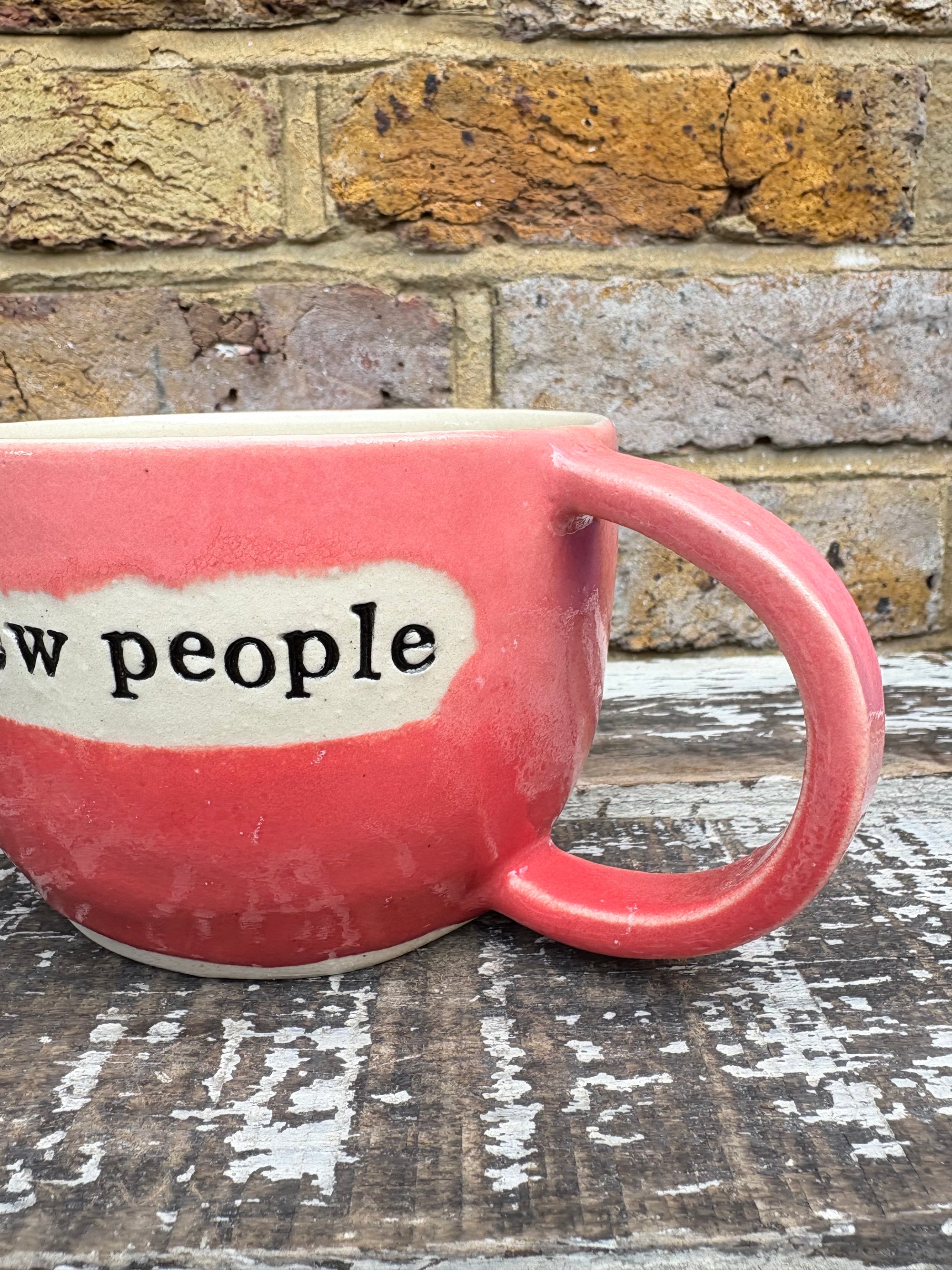 "ew, people" mug (Pink)