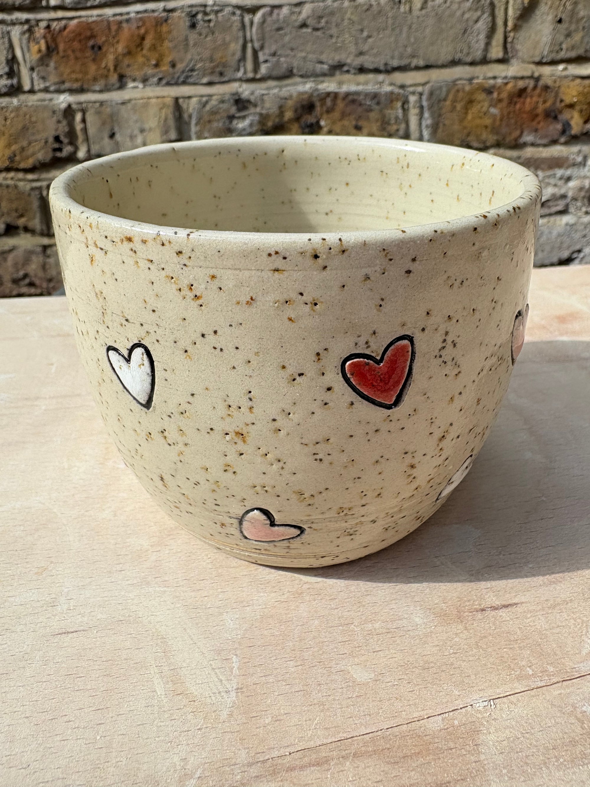 "fuck perfection" mug (pink/red hearts)