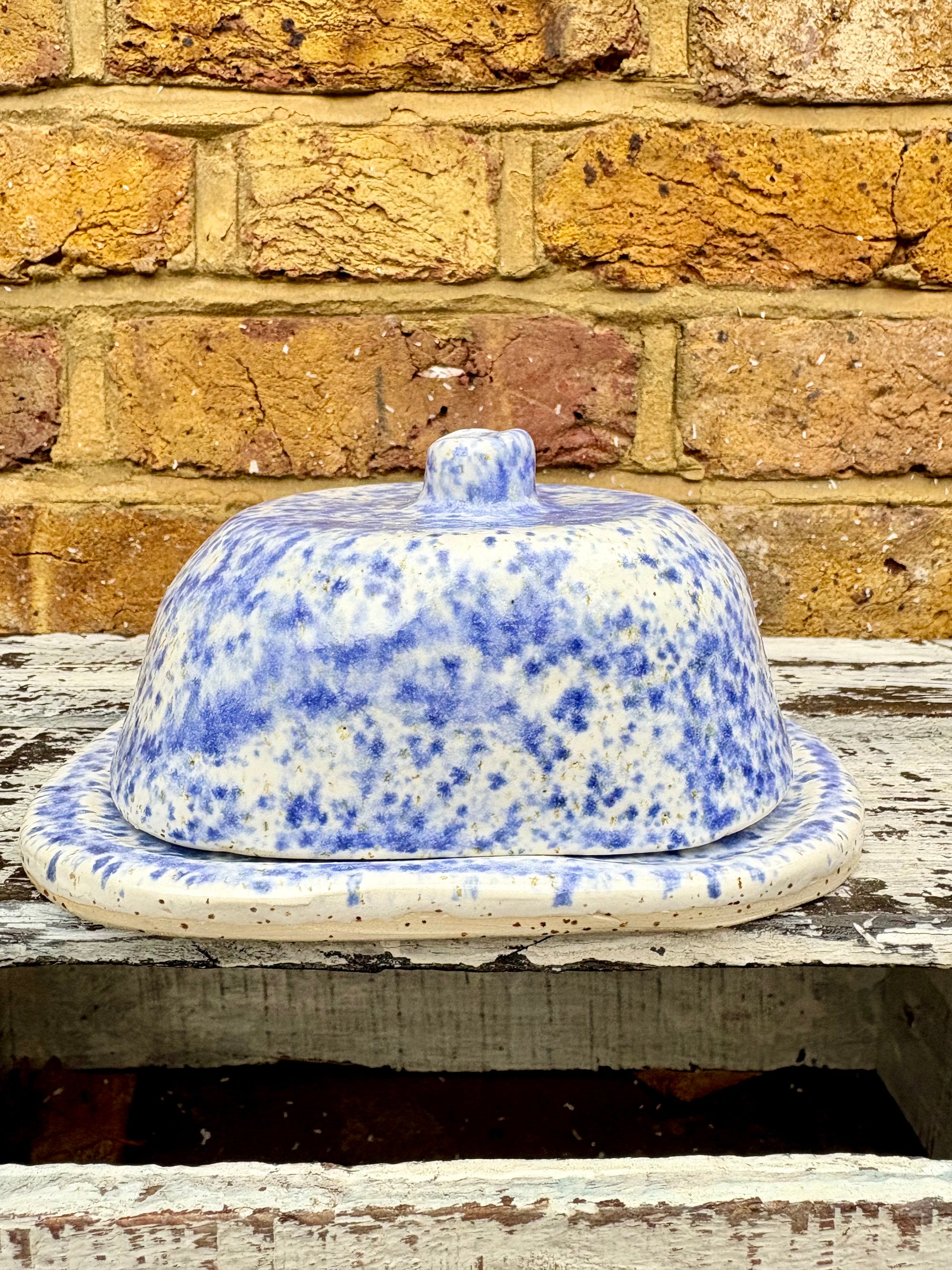 Butter Dish (butter slut, speckle blue)