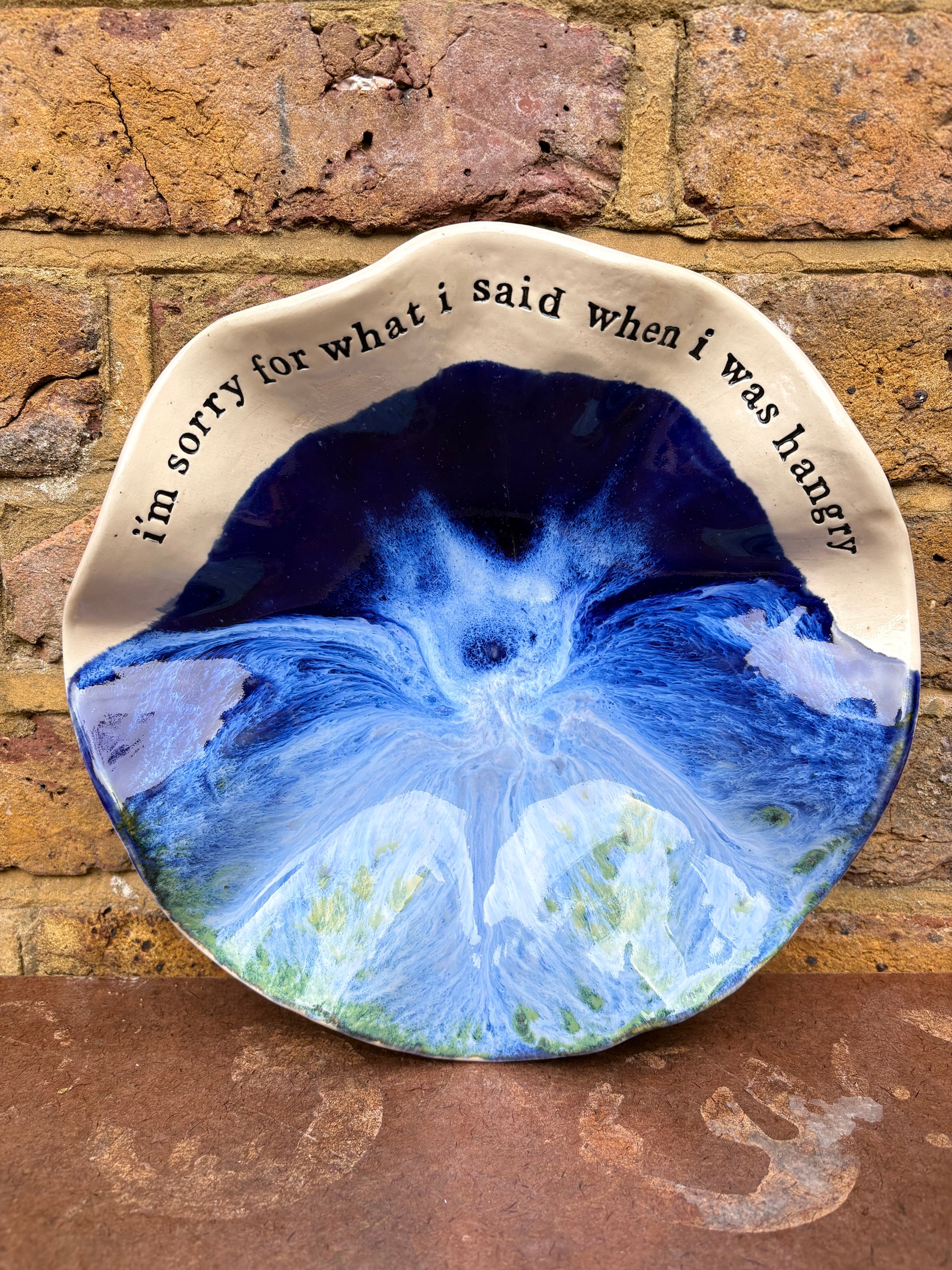 "I'm sorry for what I said when I was hungry" bowl (Ocean)