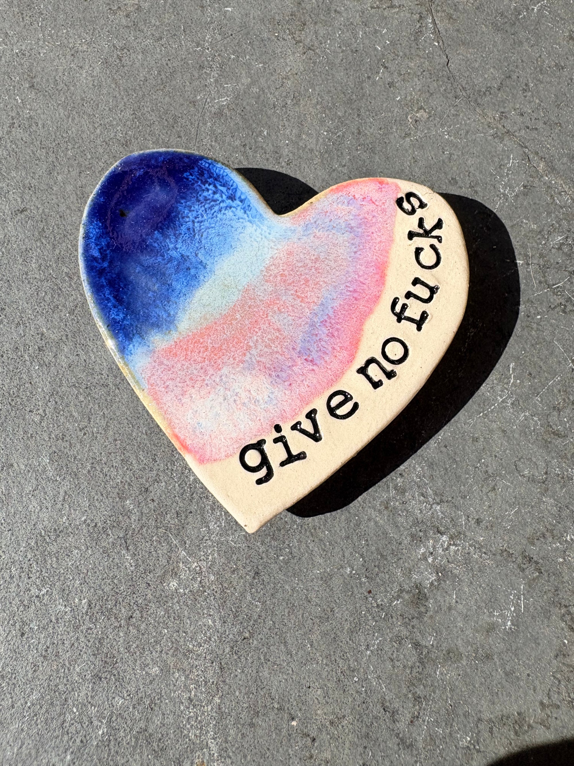 “give no fucks" magnet (pink night sky, large)
