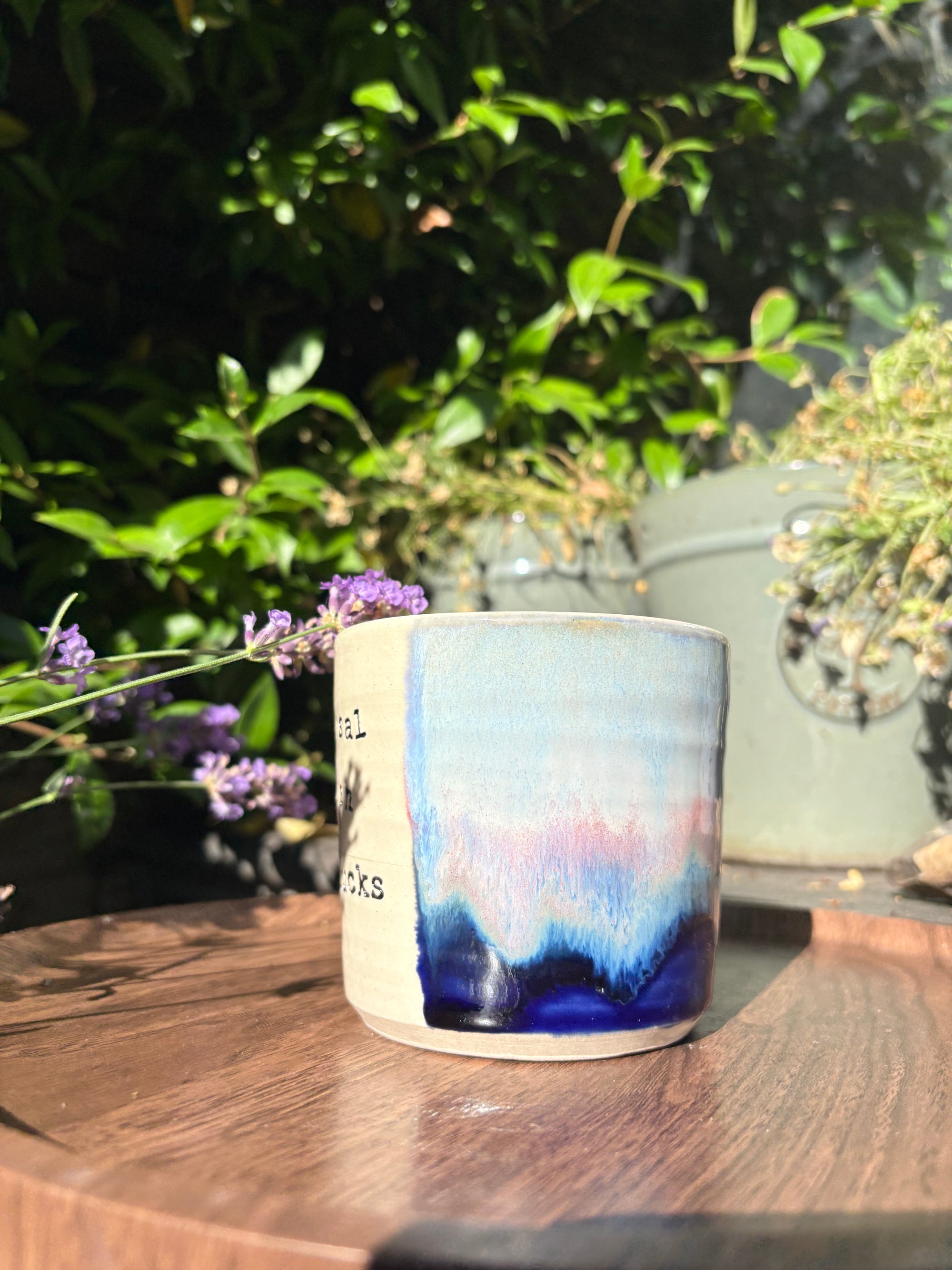 "menopausal and fresh out of fucks" mug (blues night sky)