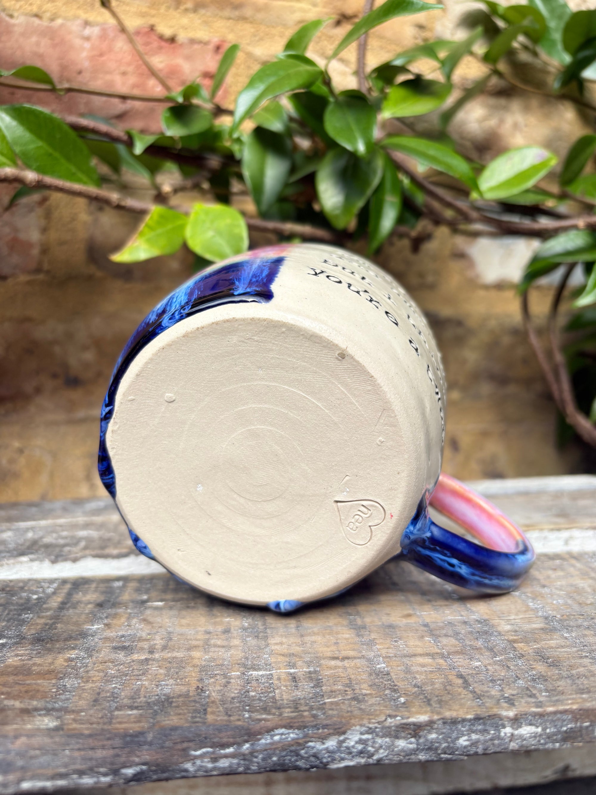 XL “i’m smiling and nodding but i think you’re a twat” mug (Pink/blue)