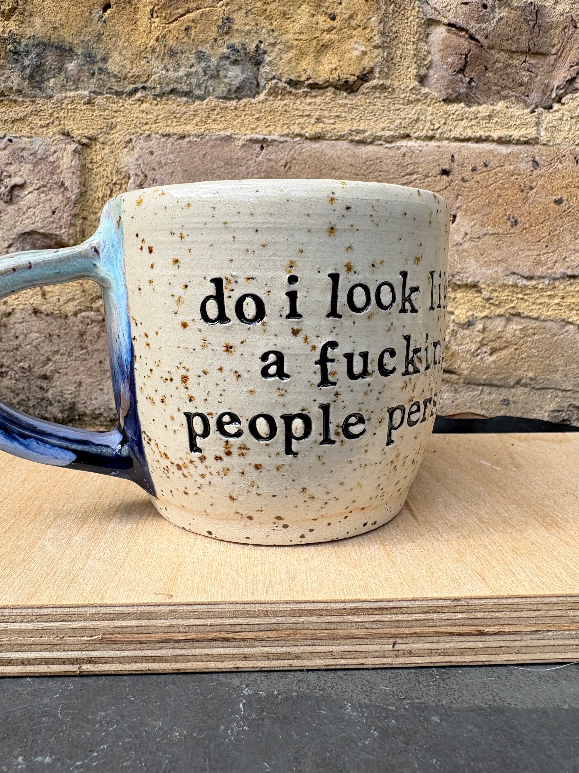 Do I look like a fucking People Person? mug (Blue Night Sky)