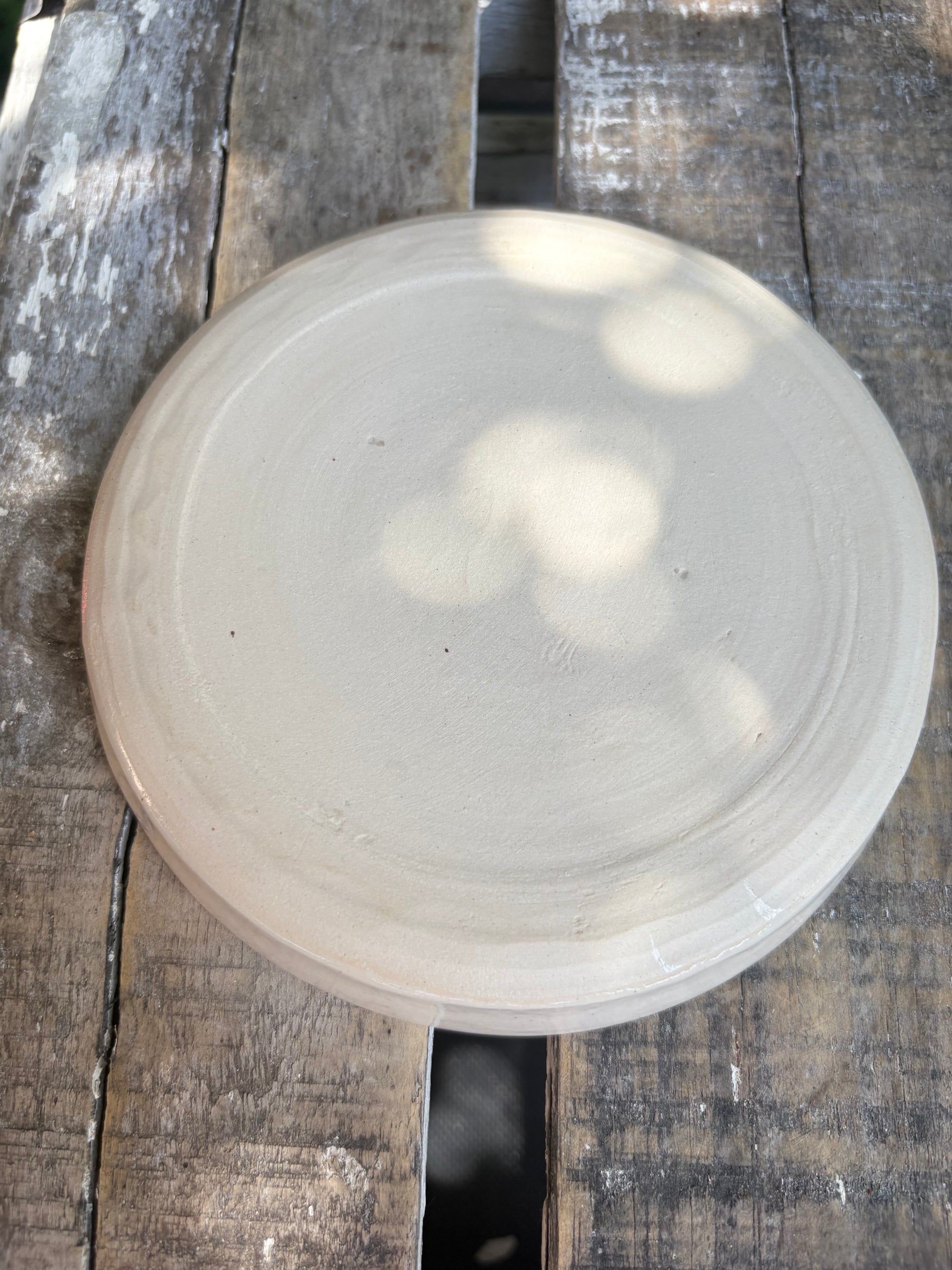 Butter Dish (butter slut, pink wood, cream clay, knob)