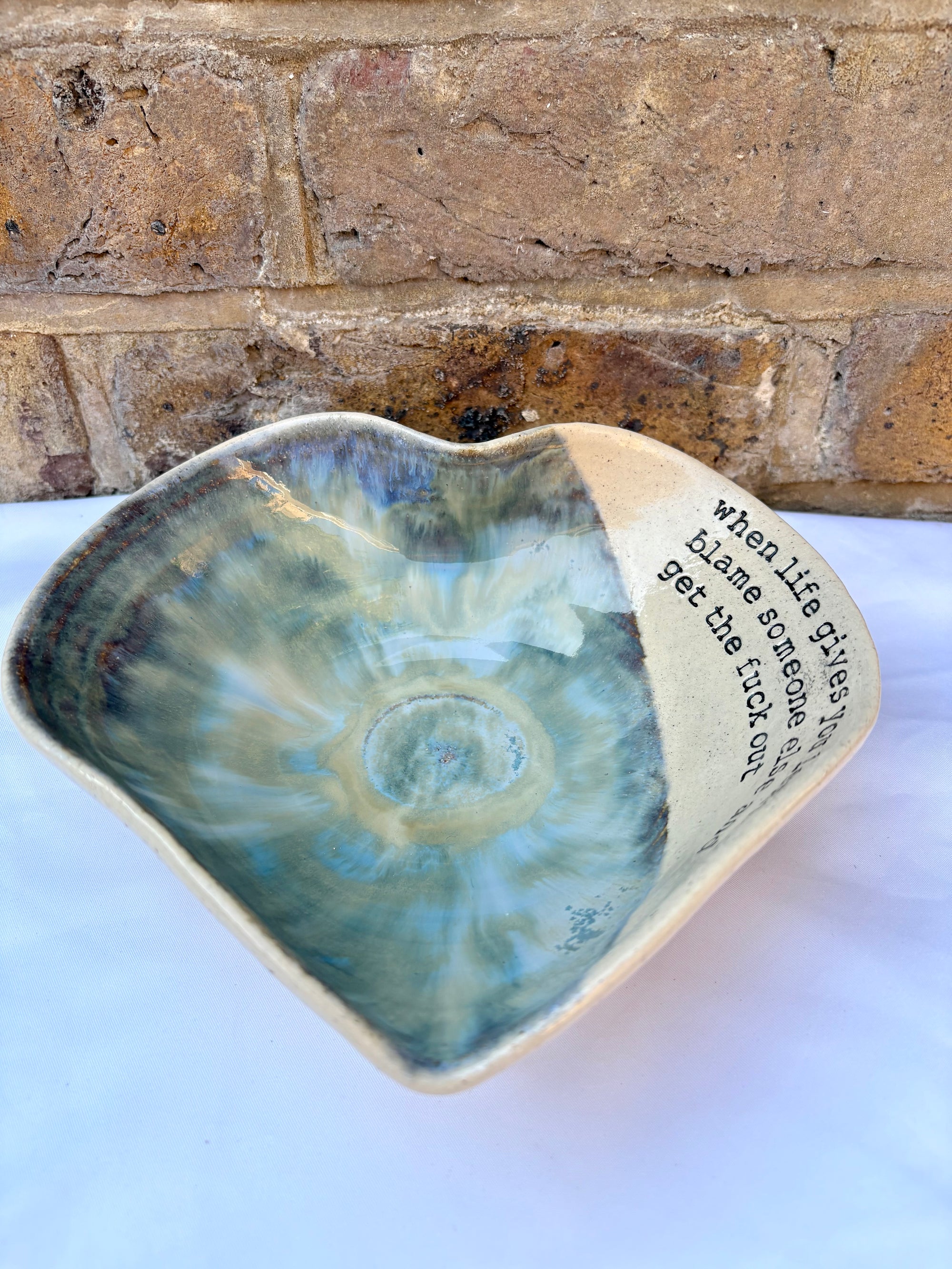 "when life gives you lemons..." heart shaped bowl