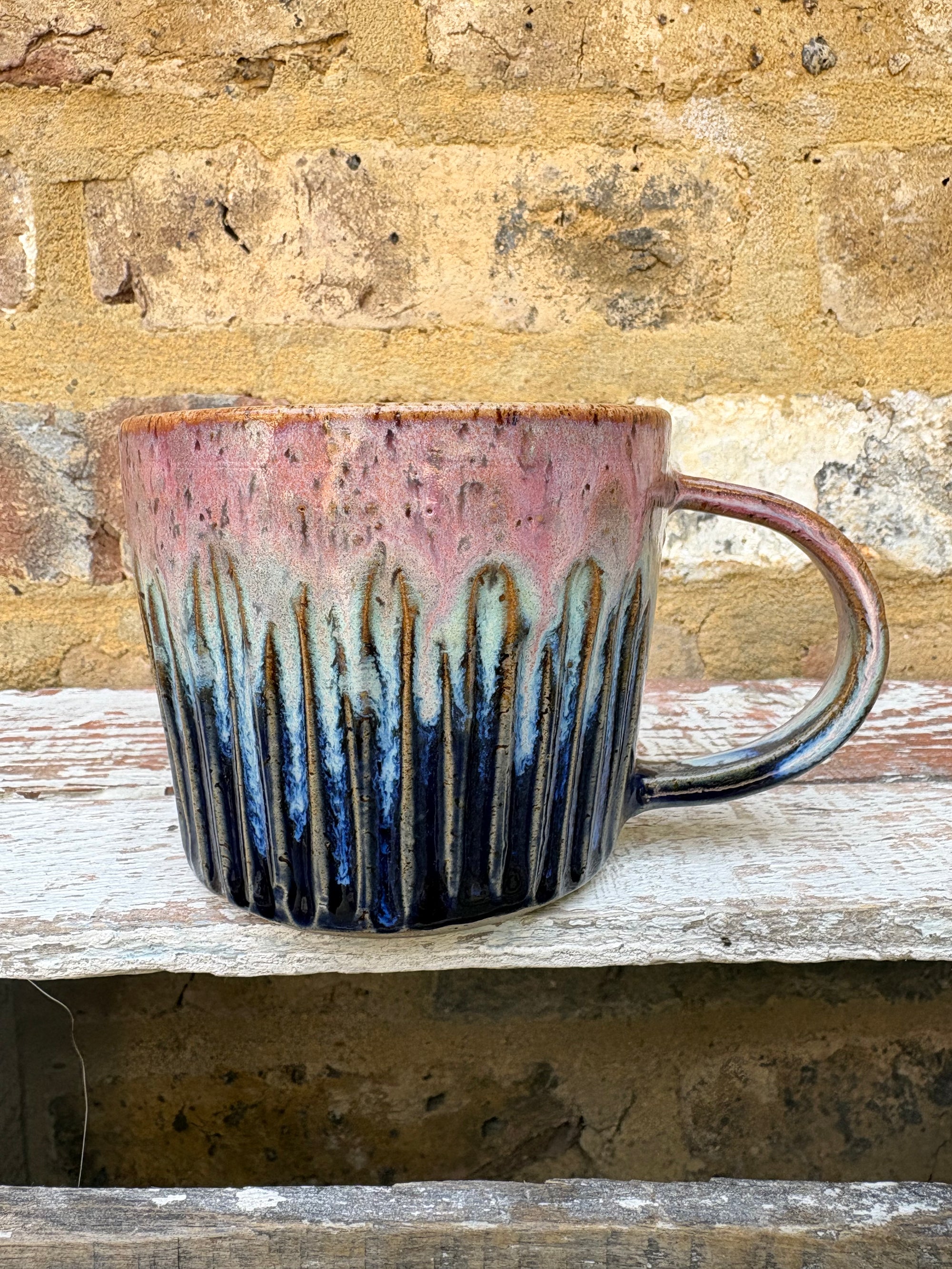 "cunt off” mug (pink night sky)