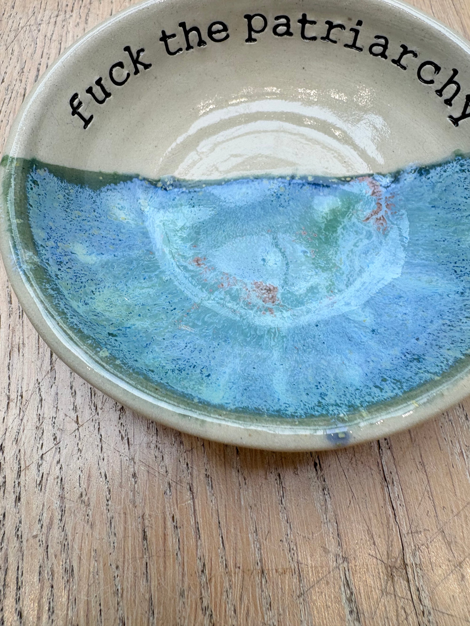 "fuck the patriarchy" trinket dish/ ring dish