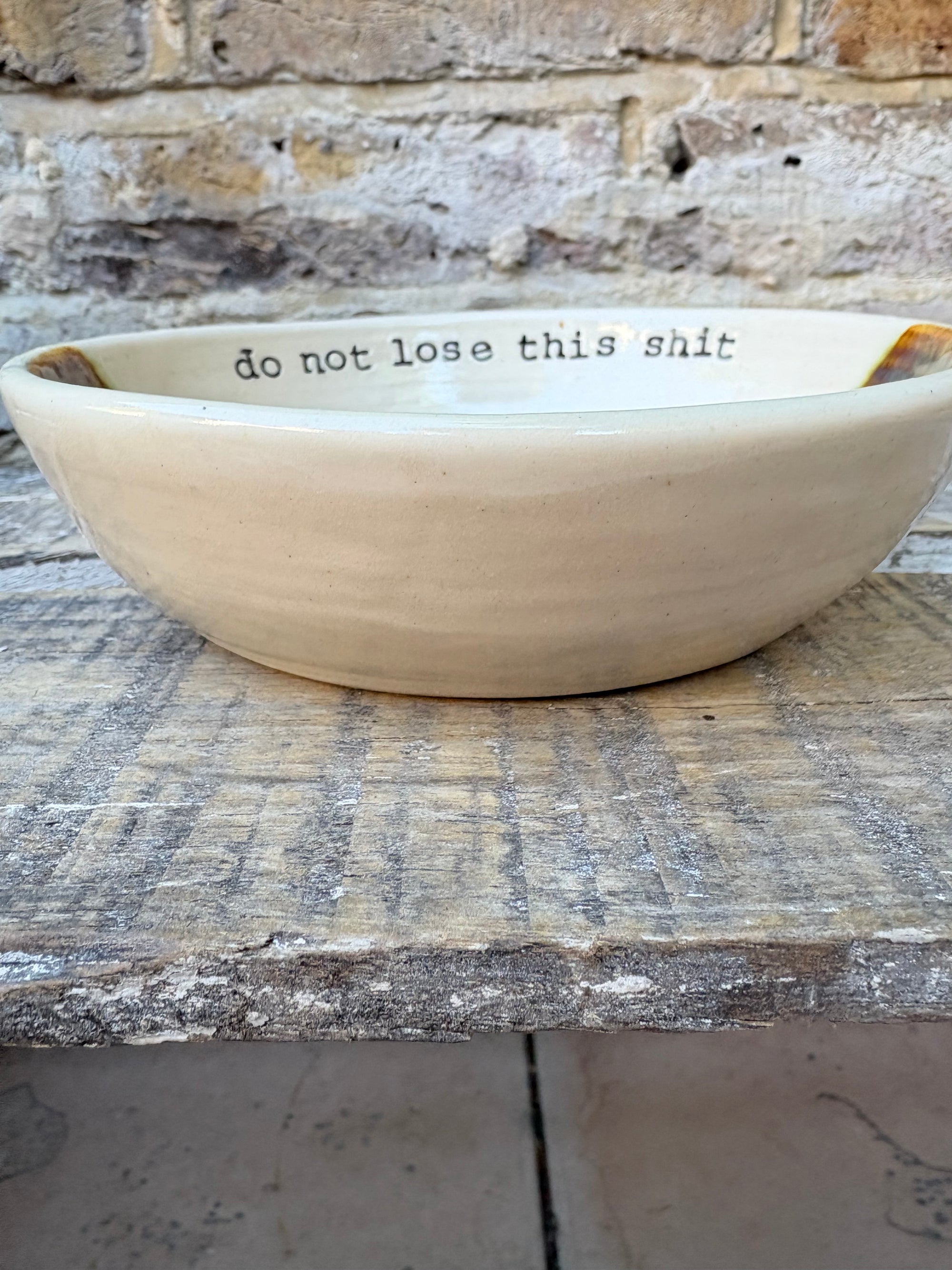 "Do not lose this shit" trinket dish (antique green)