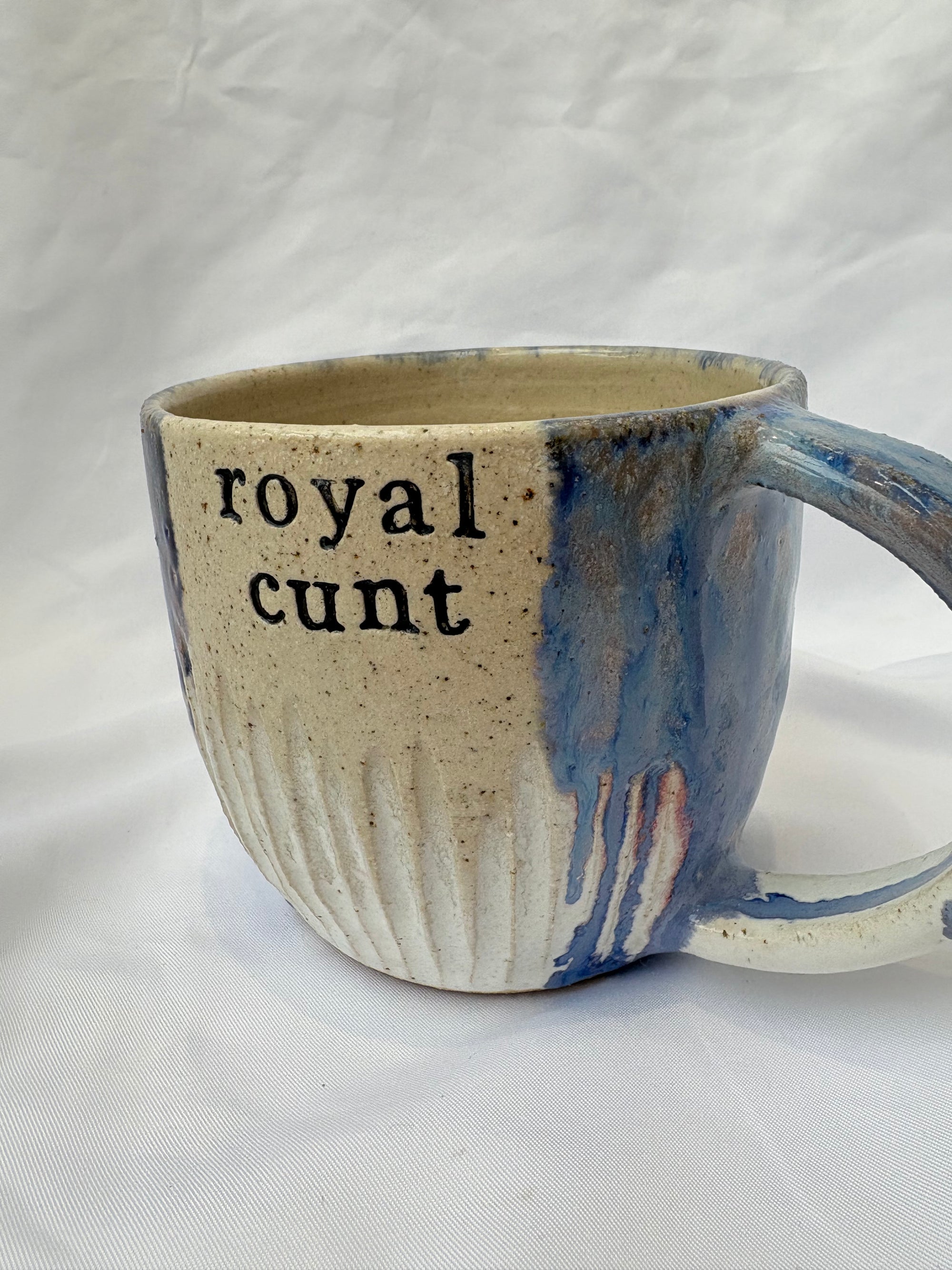 Royal Cunt mug (Blue and White glaze)