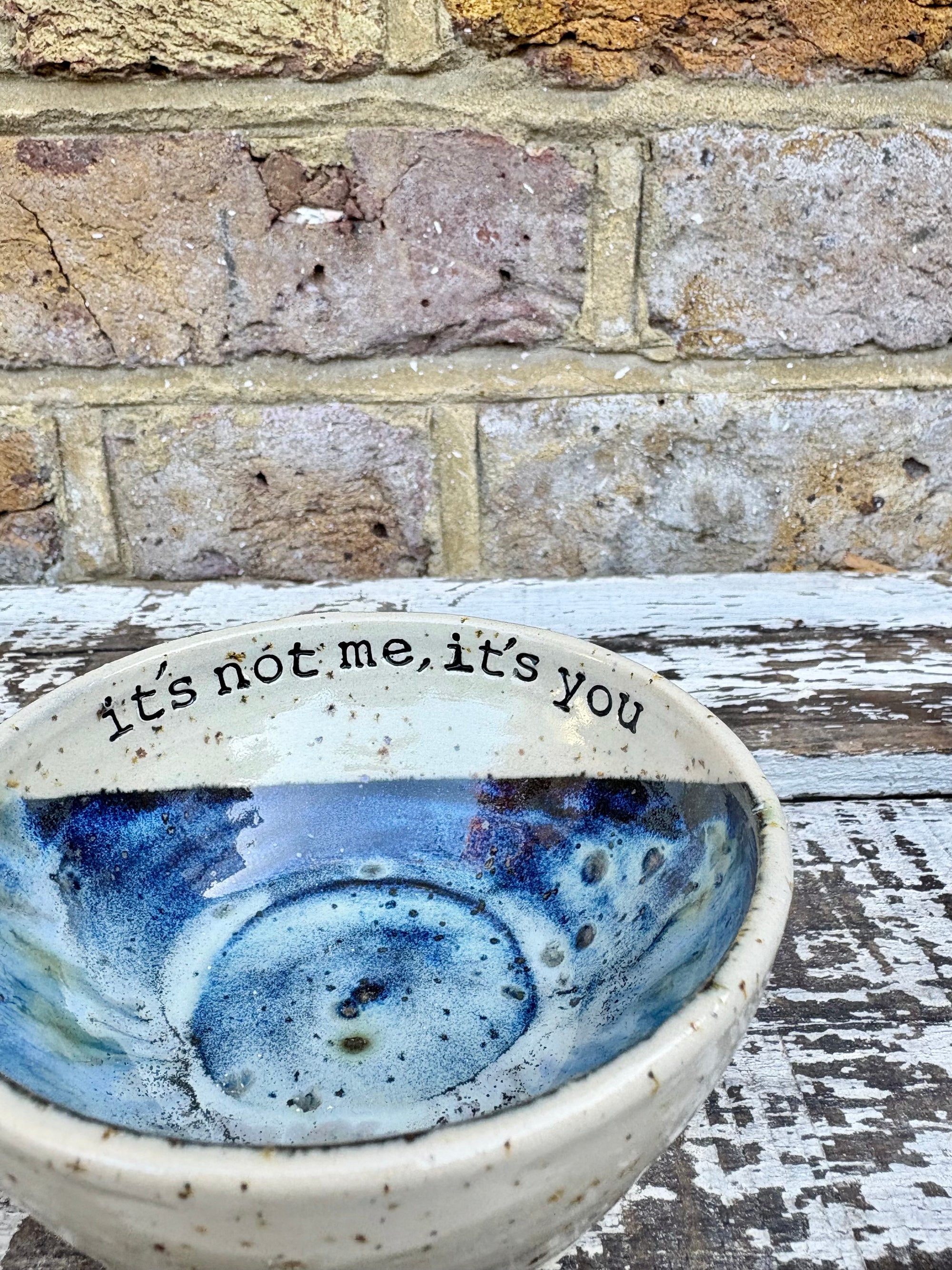 “It’s not me, it’s you” trinket dish (antique blue)