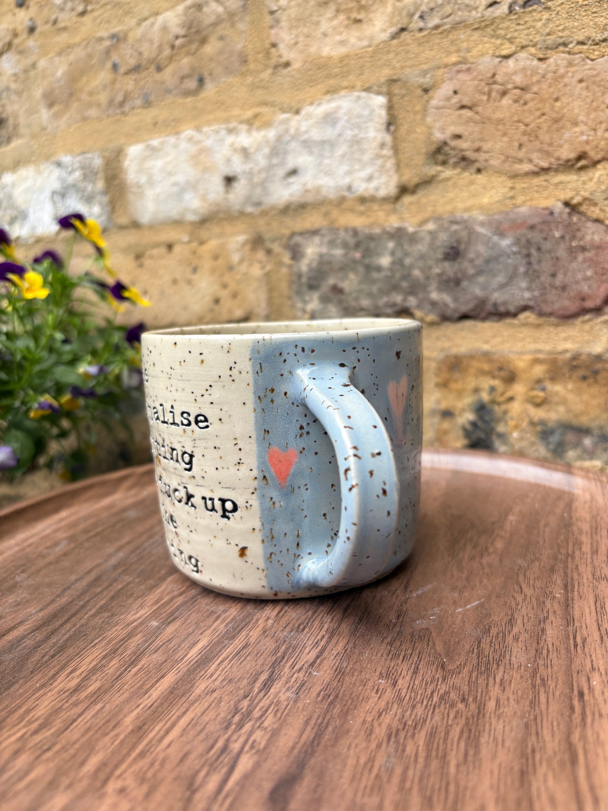 "Let’s normalise shutting the fuck up in the morning" mug