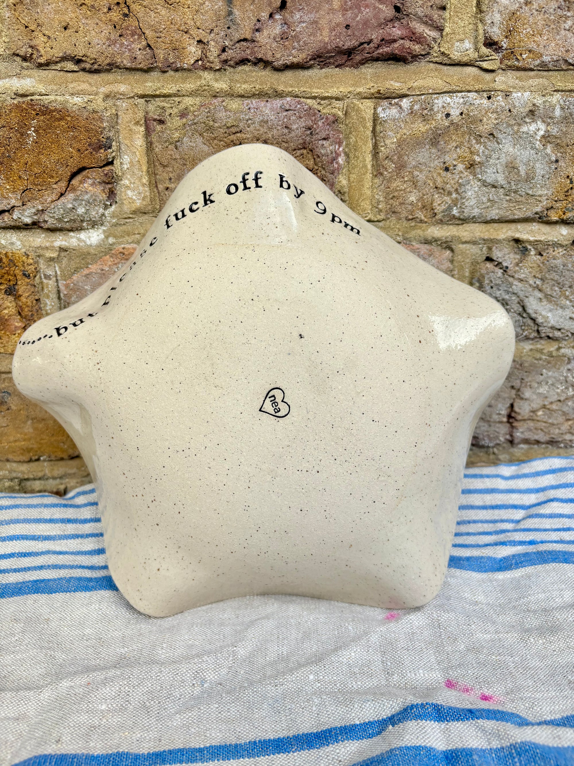 "good food, fine wine, great company..." serving dish