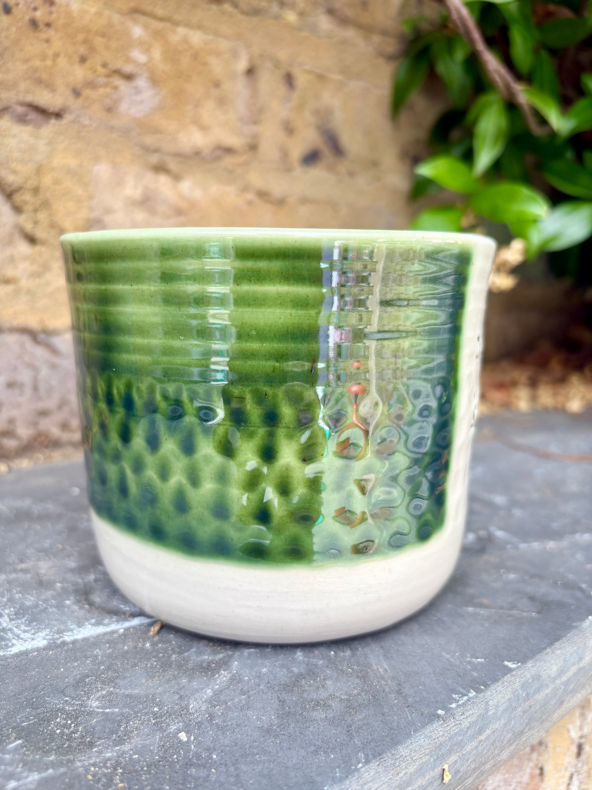 "random kitchen shit" utensil holder (green)