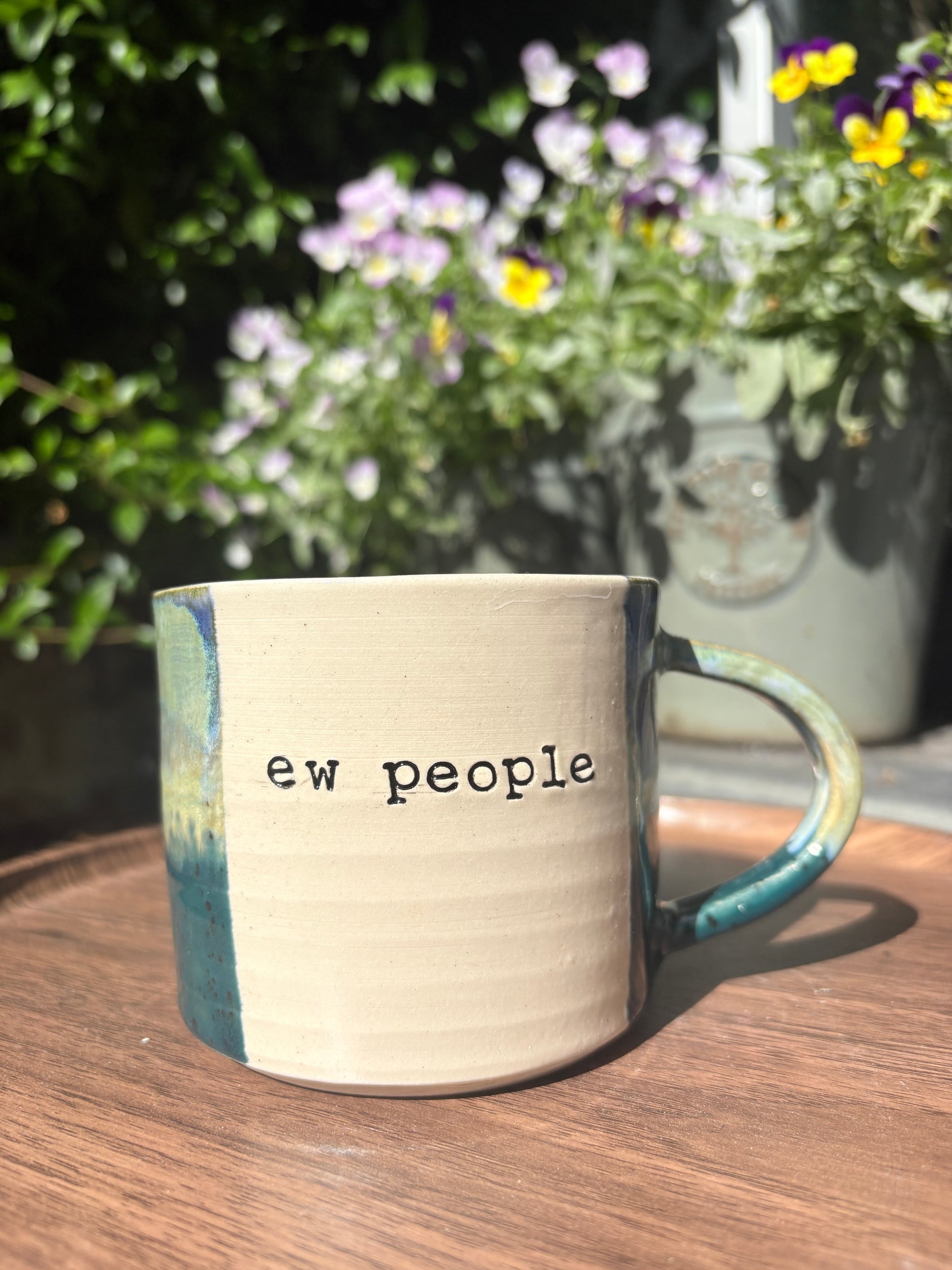 "ew people" mug (greens)