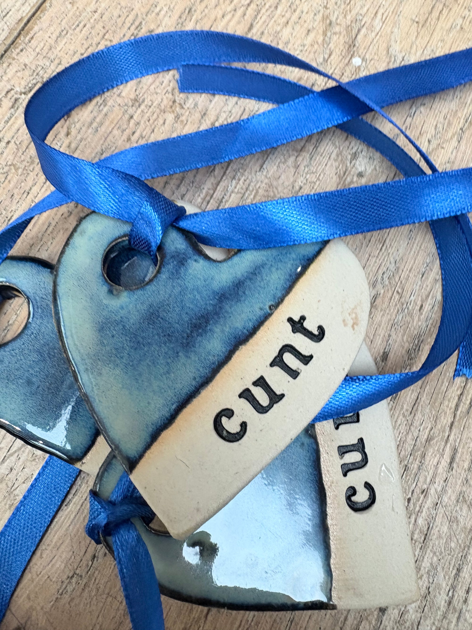 Cunt Hanging Decoration (large, blue)