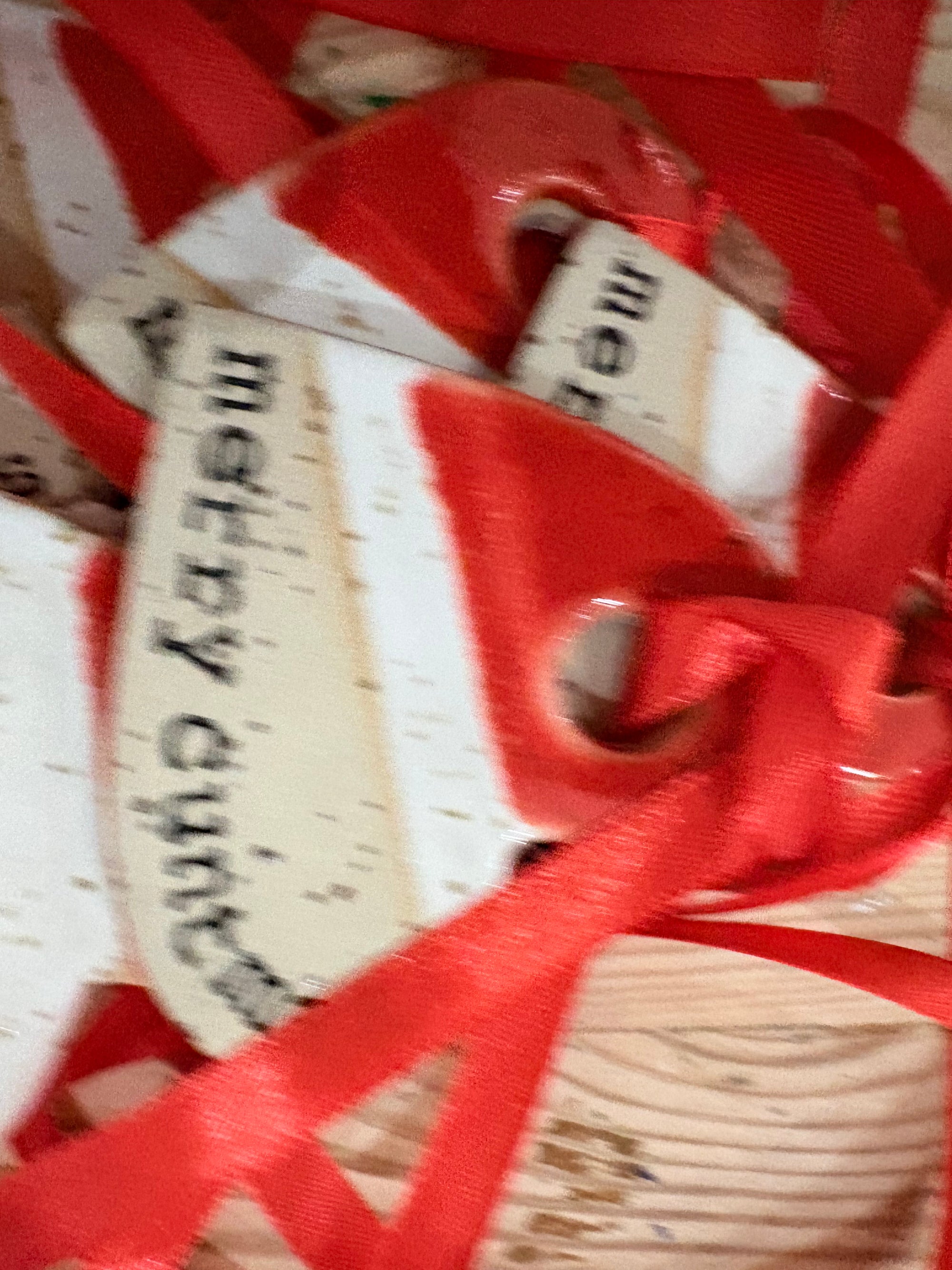 “merry cuntmas” hanging decoration (red and white, large)