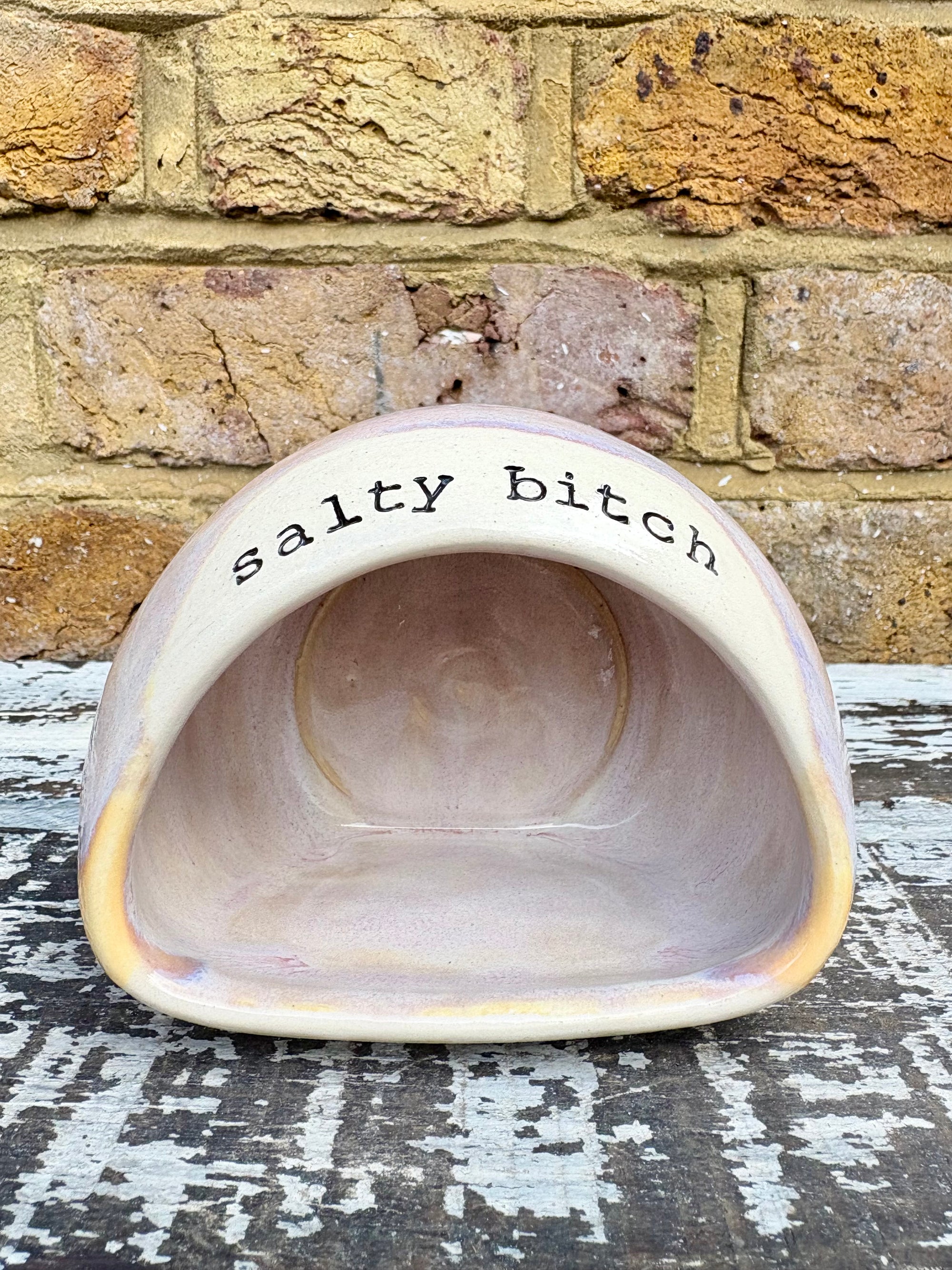 "Salty AF" Salt Pig (Lilac and Orange)