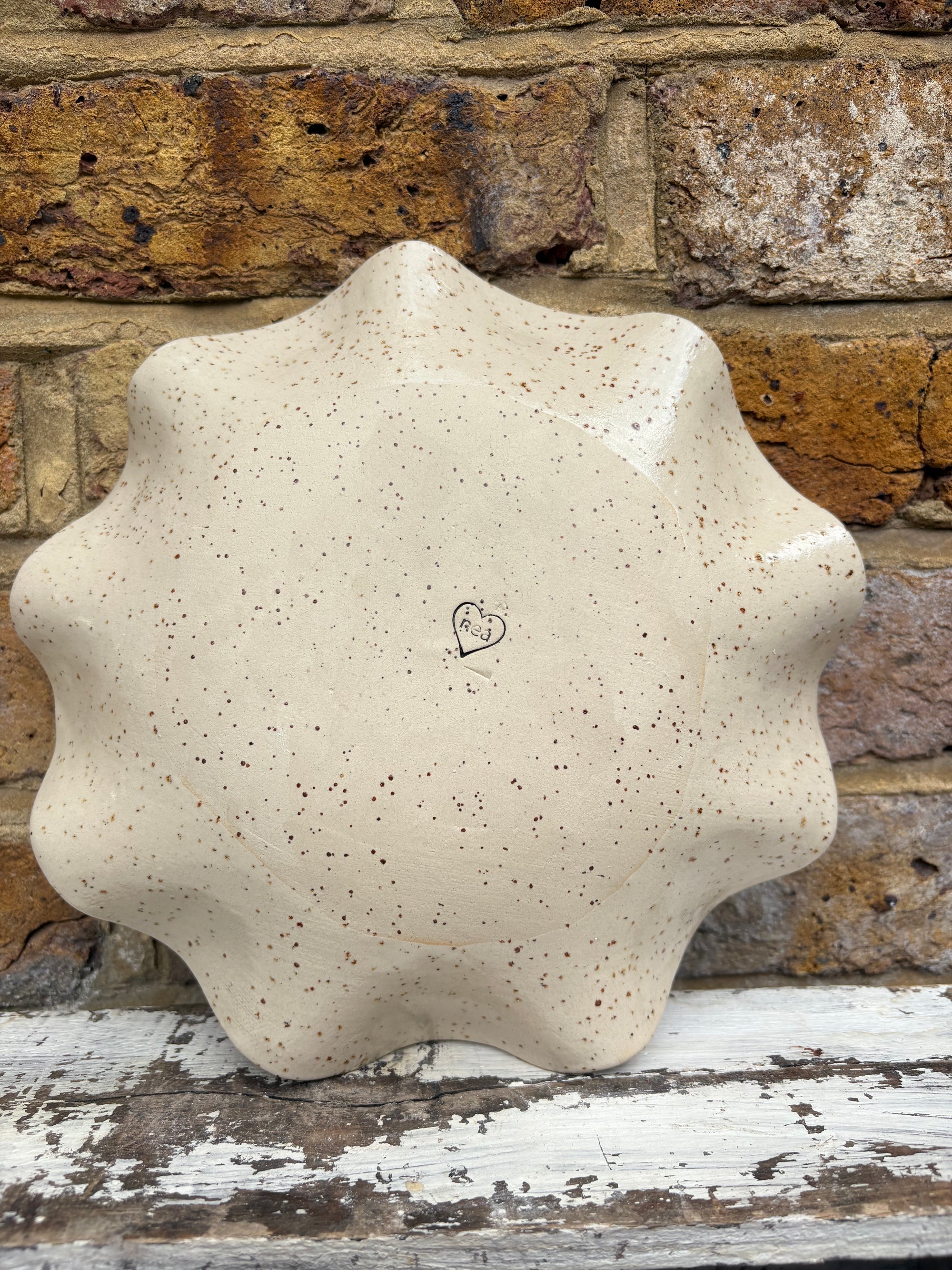 "this is our place, we make the rules" handmade ceramic dish