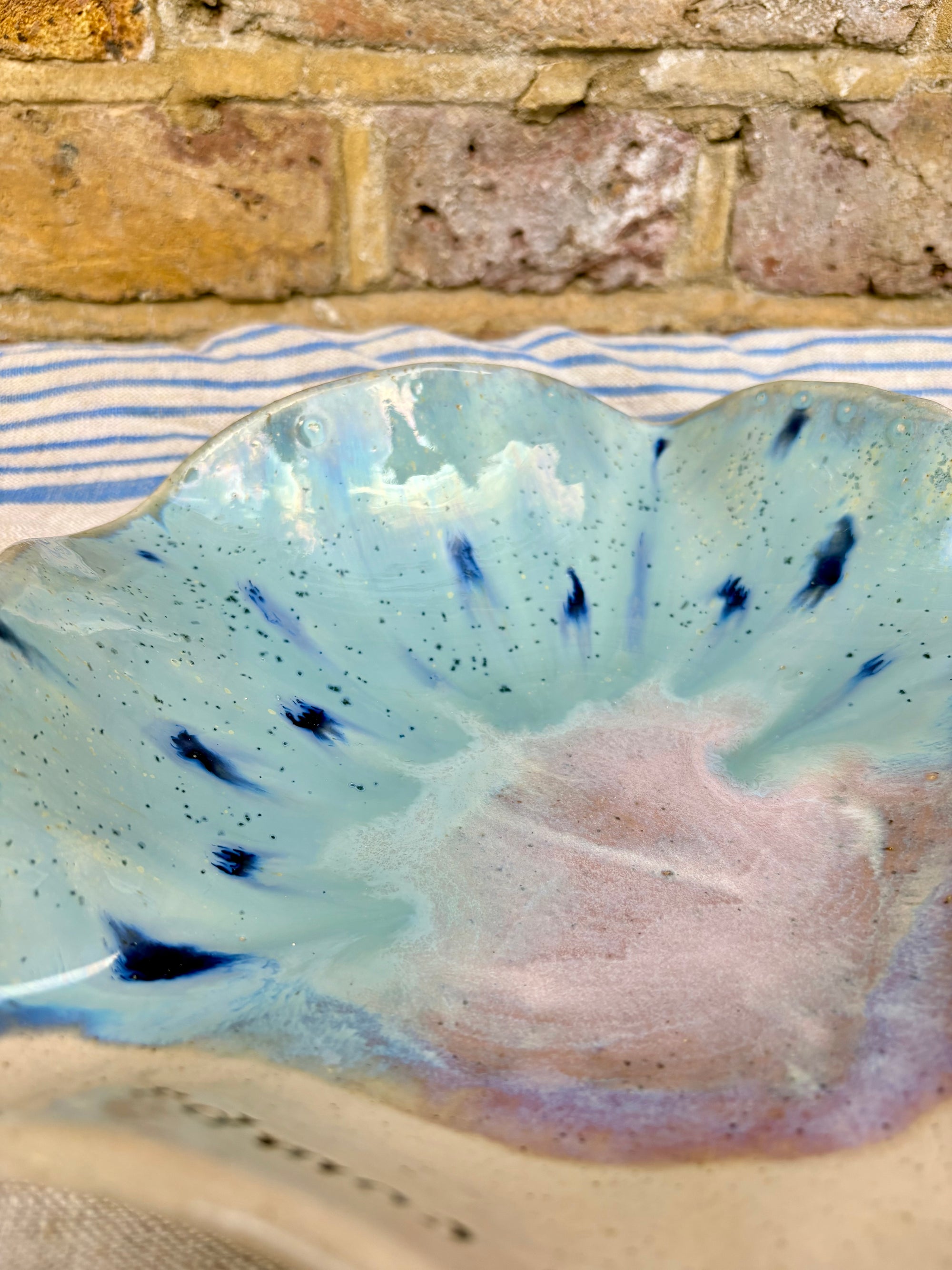 "good food, fine wine, great company..." serving dish