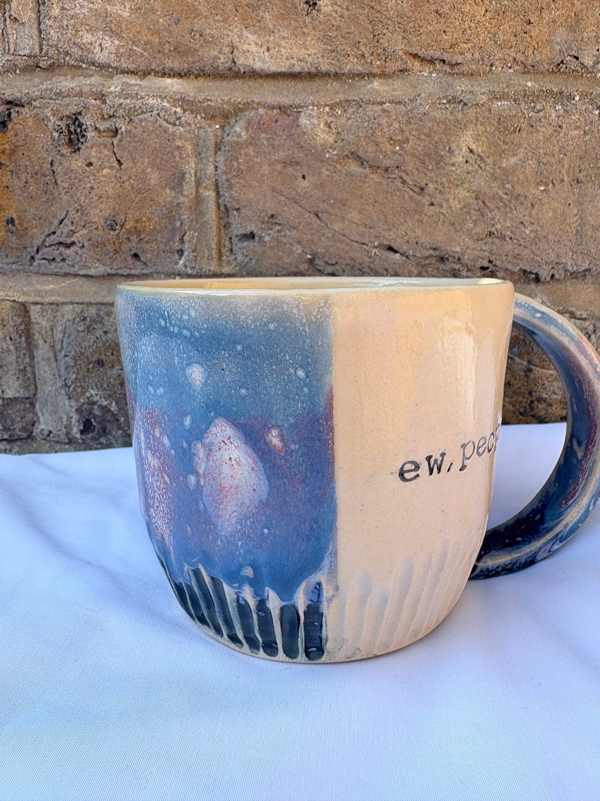 "ew, people" mug (Blue Night Sky)