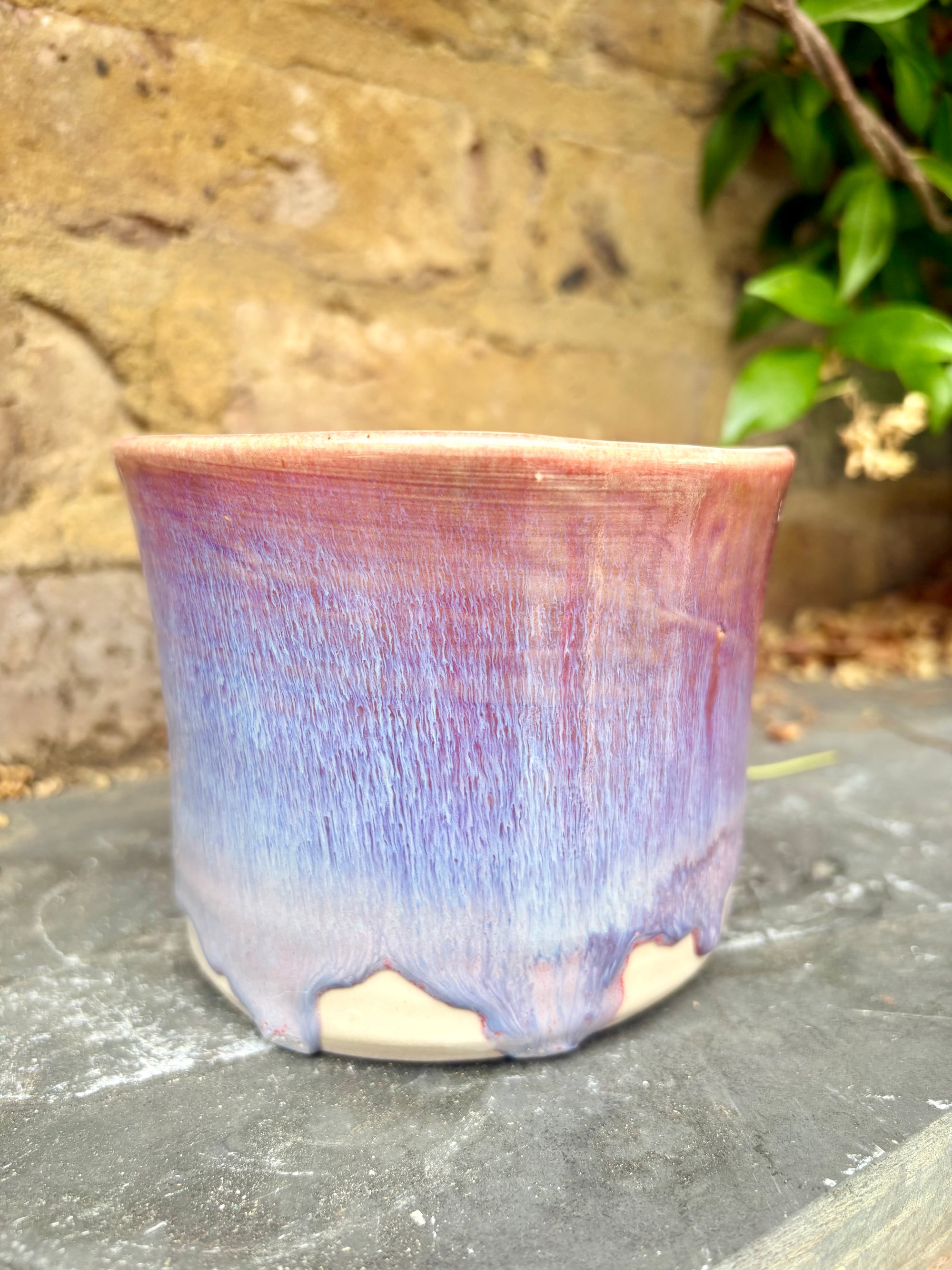 "random kitchen shit" utensil holder (lilac/ purple/ white clay)