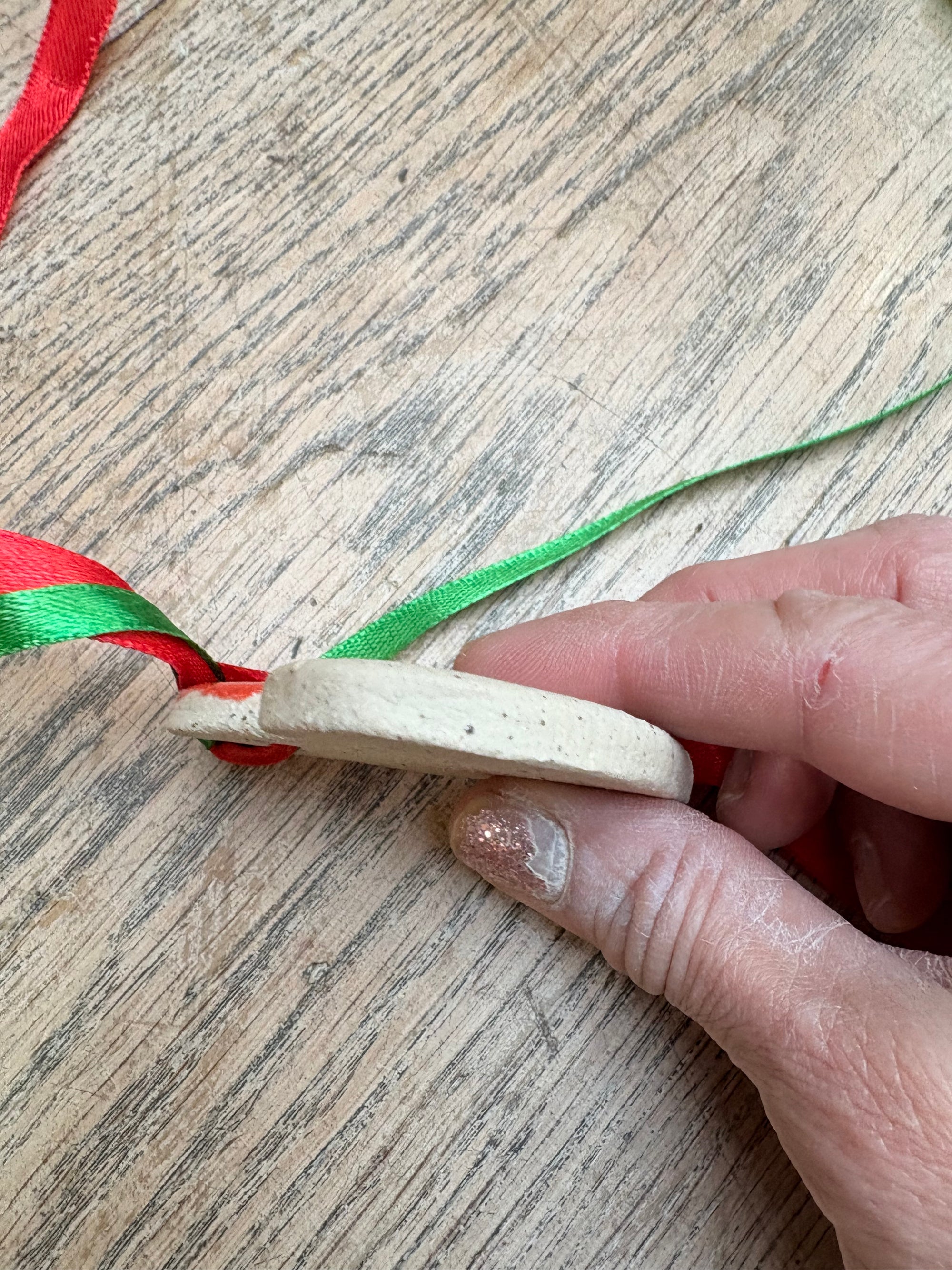 “merry cuntmas” hanging decoration (red and white, large)