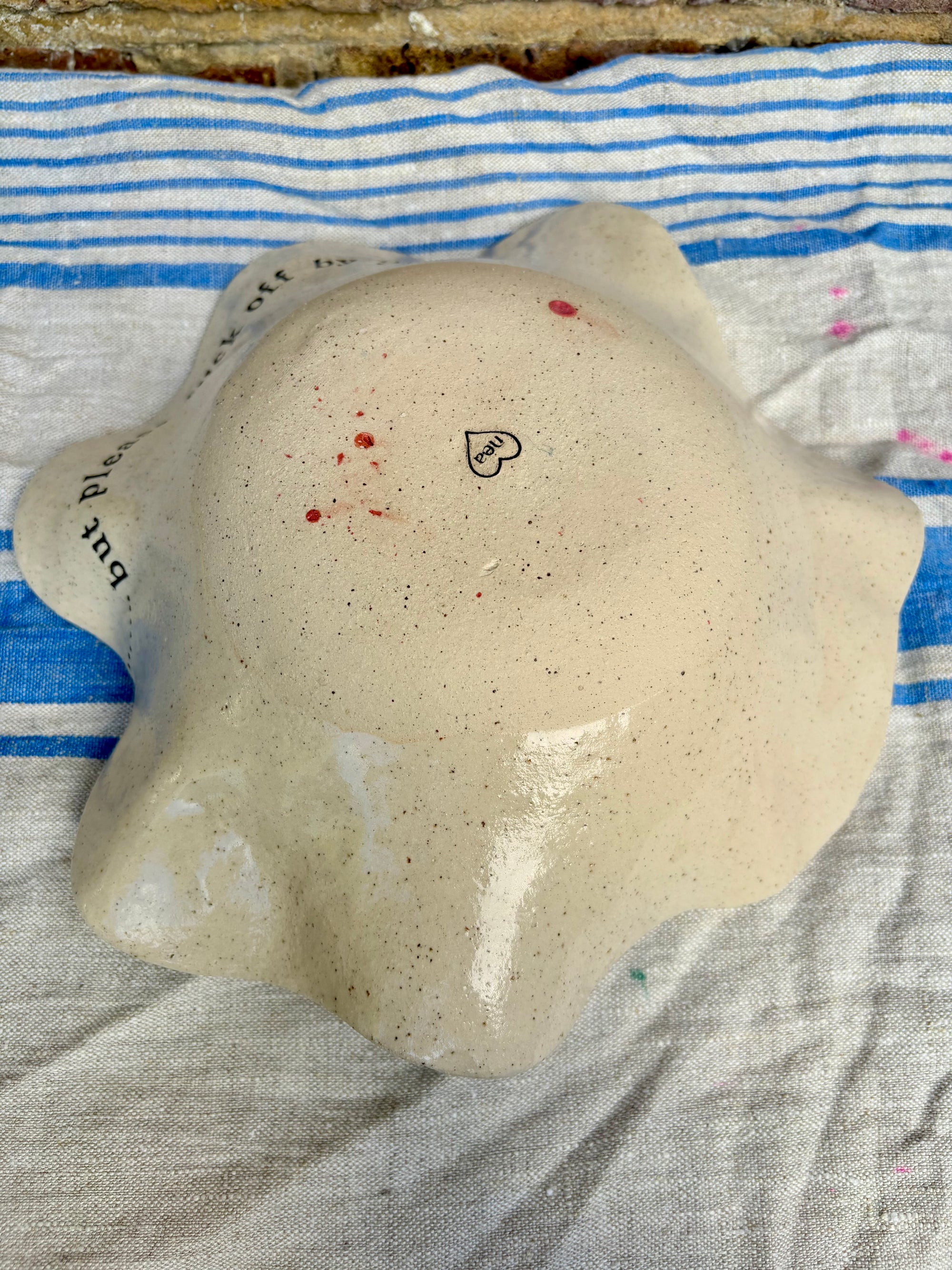 "good food, fine wine, great company..." serving dish