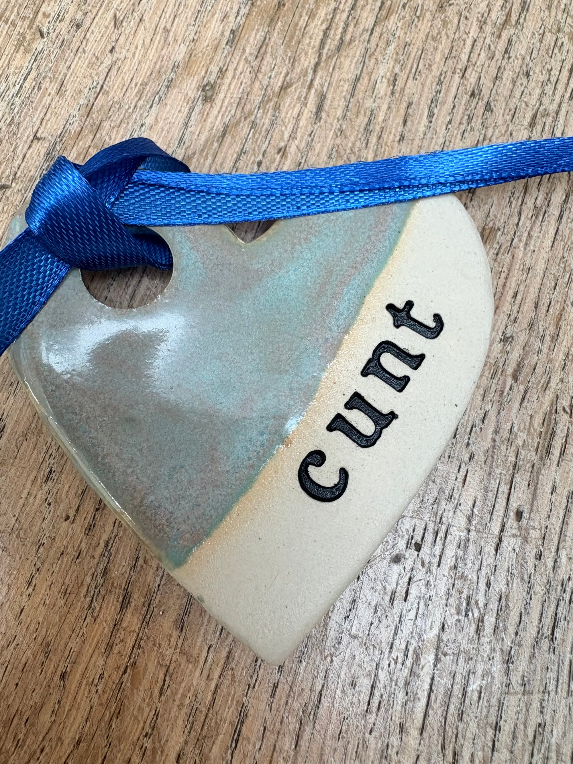 Cunt Hanging Decoration (large, light blue)