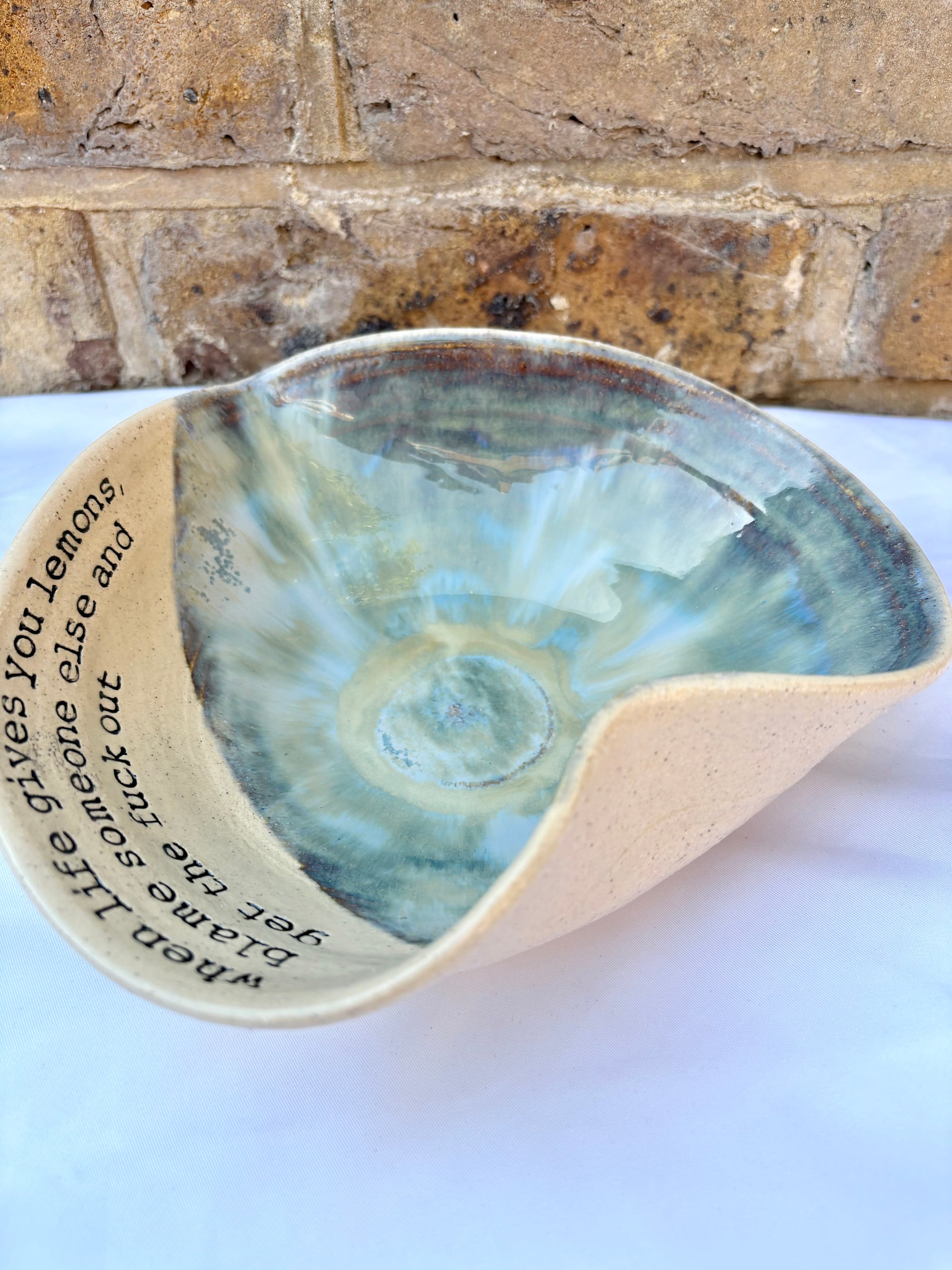 "when life gives you lemons..." heart shaped bowl