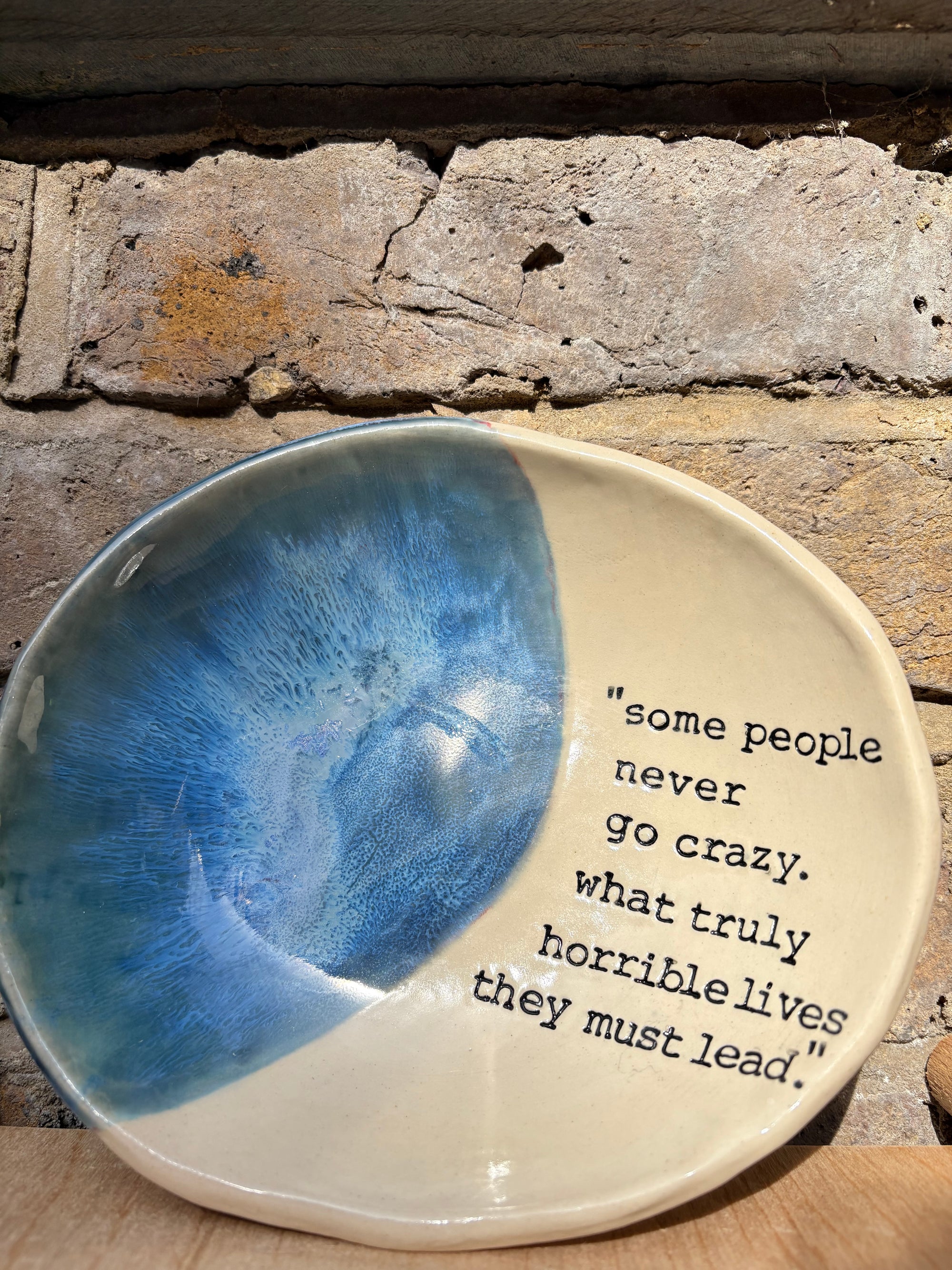Charles Bukowski quote dish