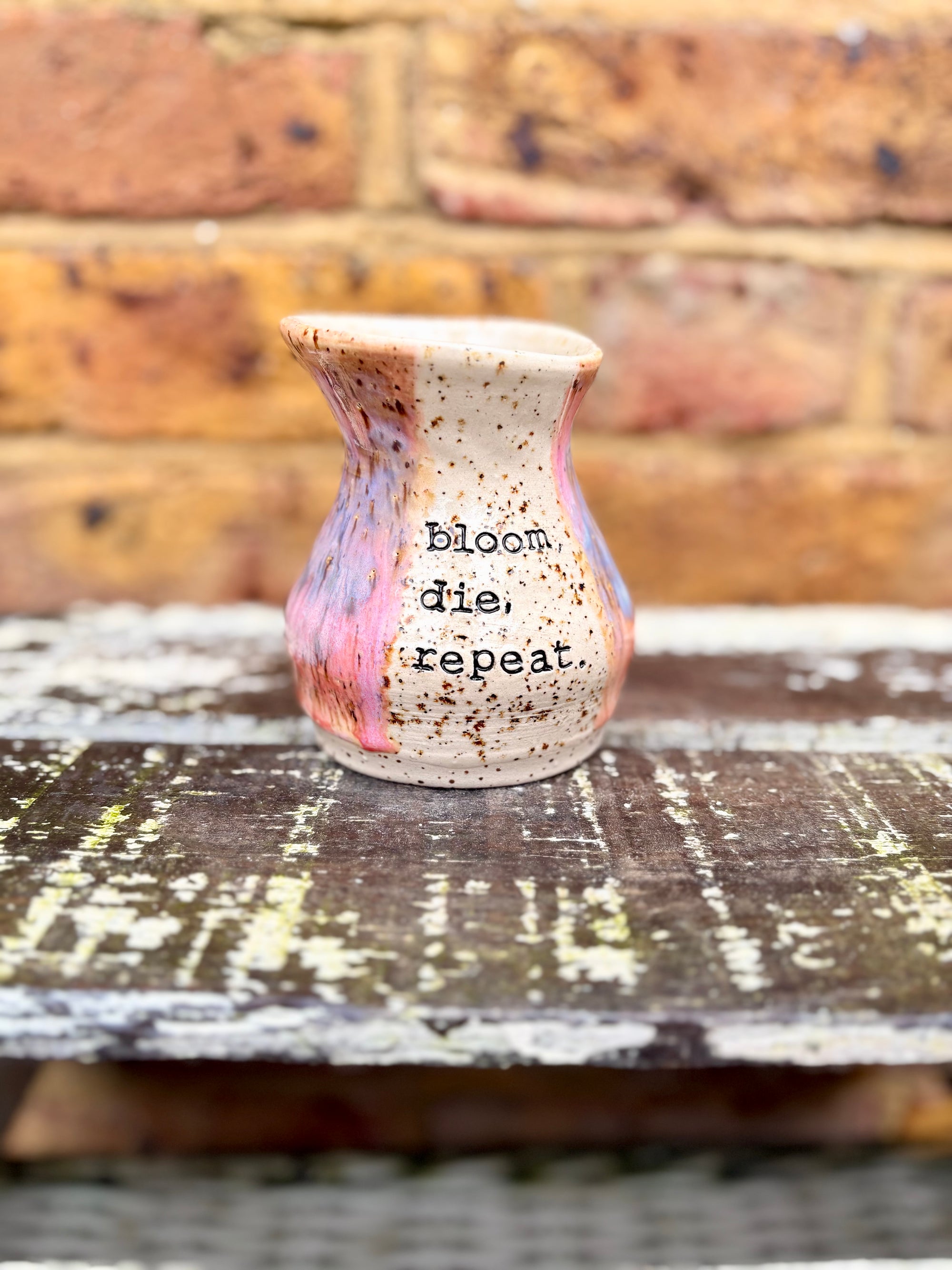 "bloom, die, repeat" chubby vase (lilac)