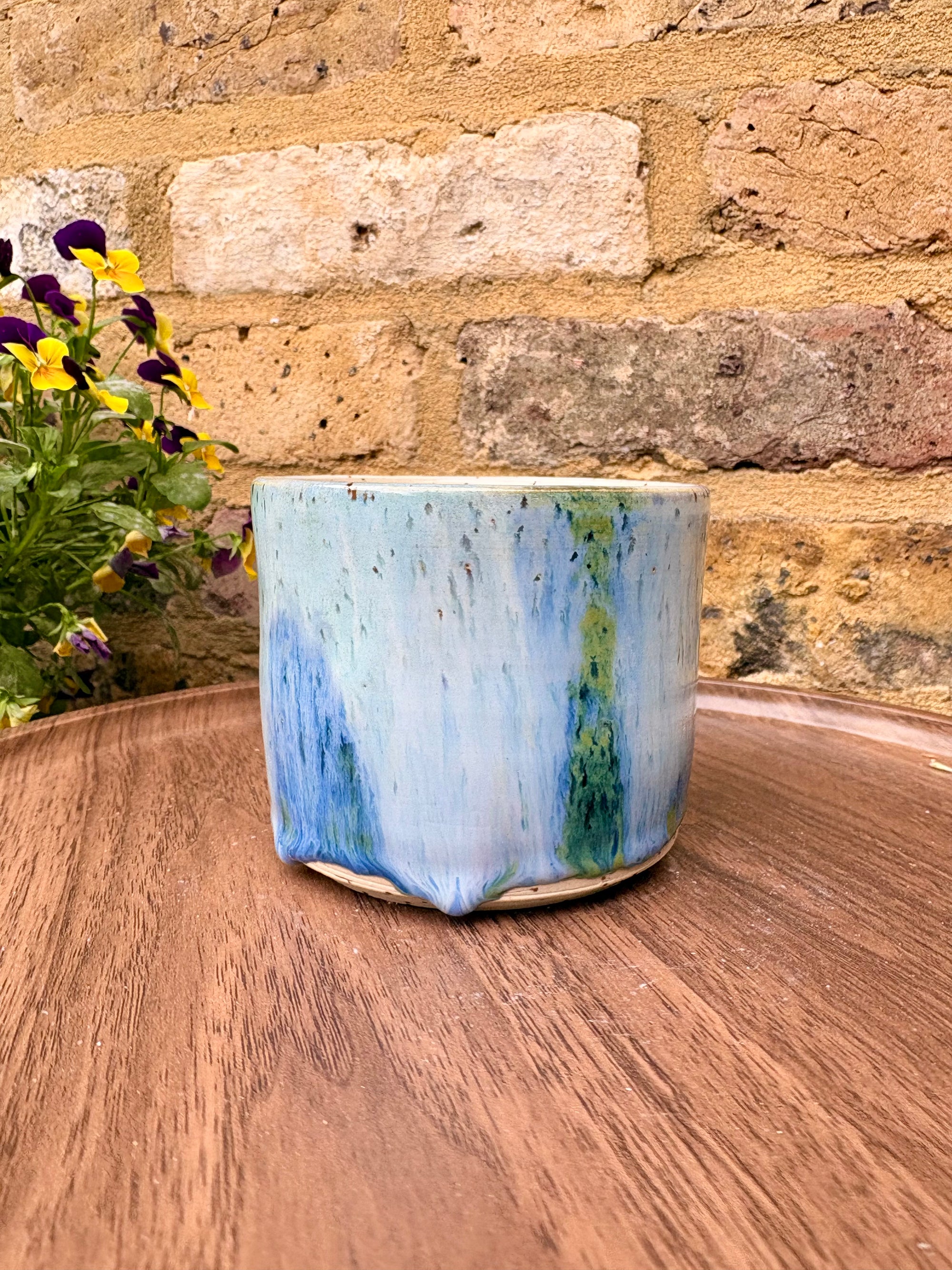 Cunt tumbler mug (no handle) (blue, small)