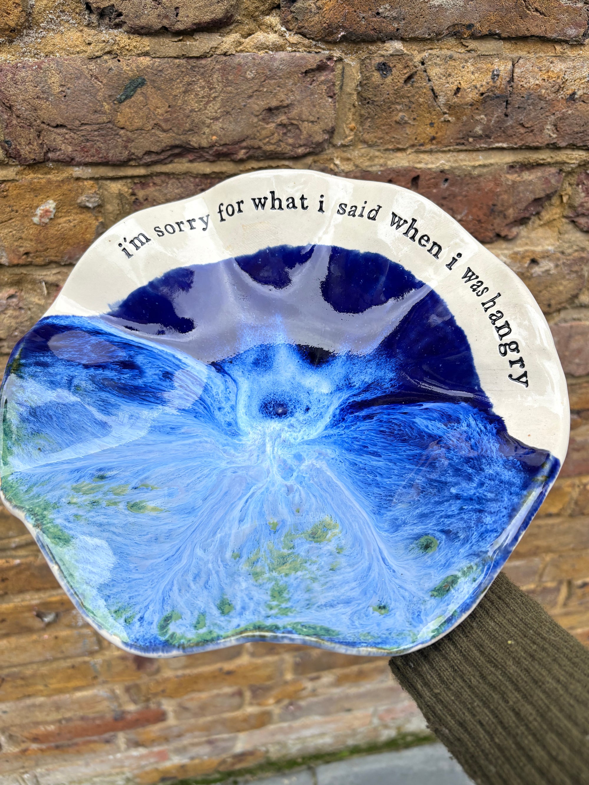 "I'm sorry for what I said when I was hungry" bowl (Ocean)