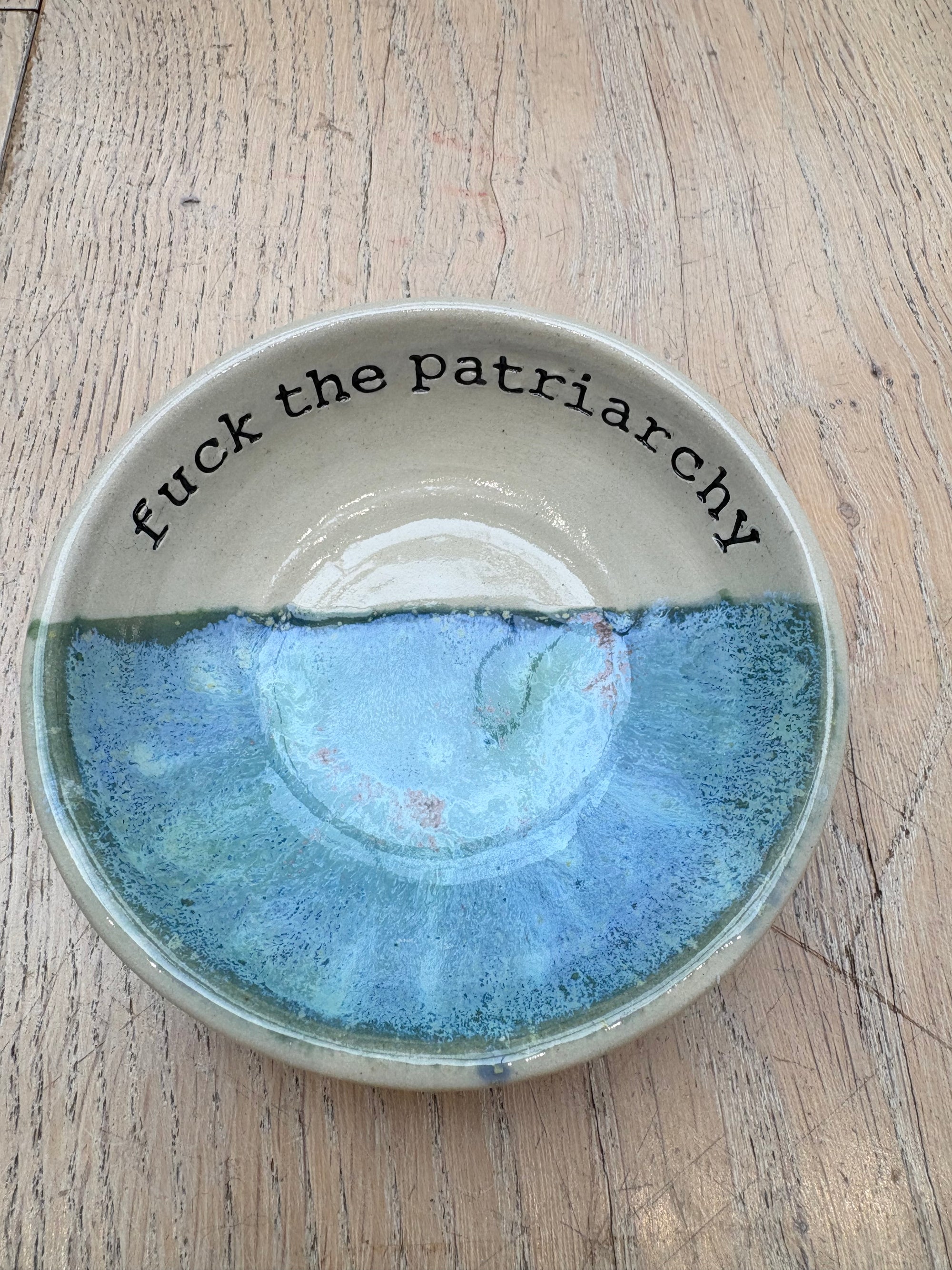 "fuck the patriarchy" trinket dish/ ring dish