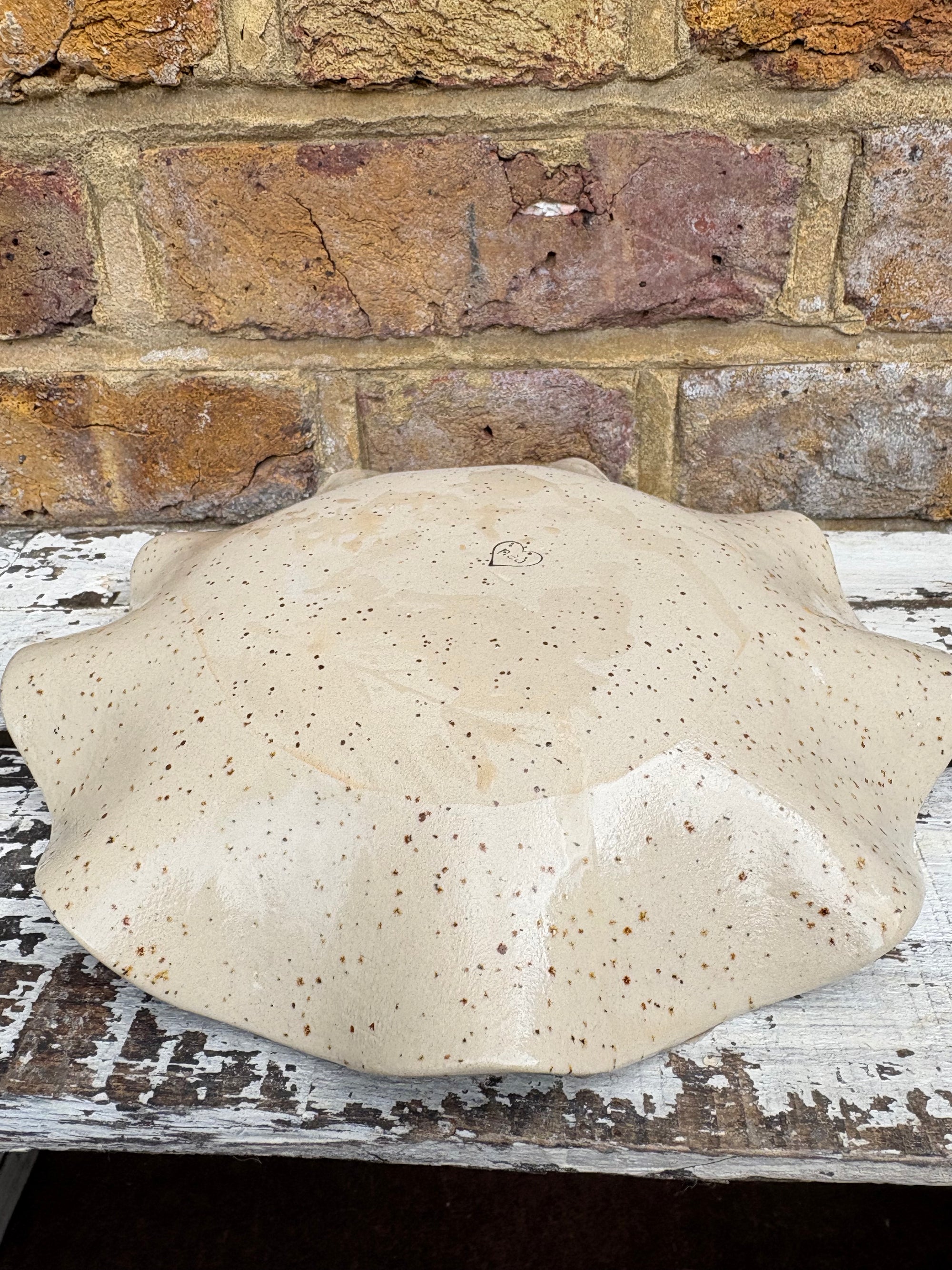 "this is our place, we make the rules" handmade ceramic dish