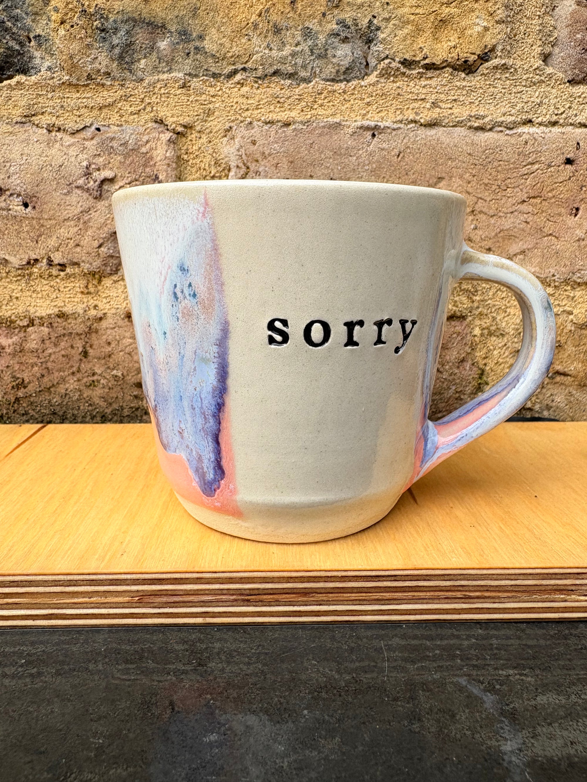 “Sorry" “not sorry” mug (Lilac Pink Haze)