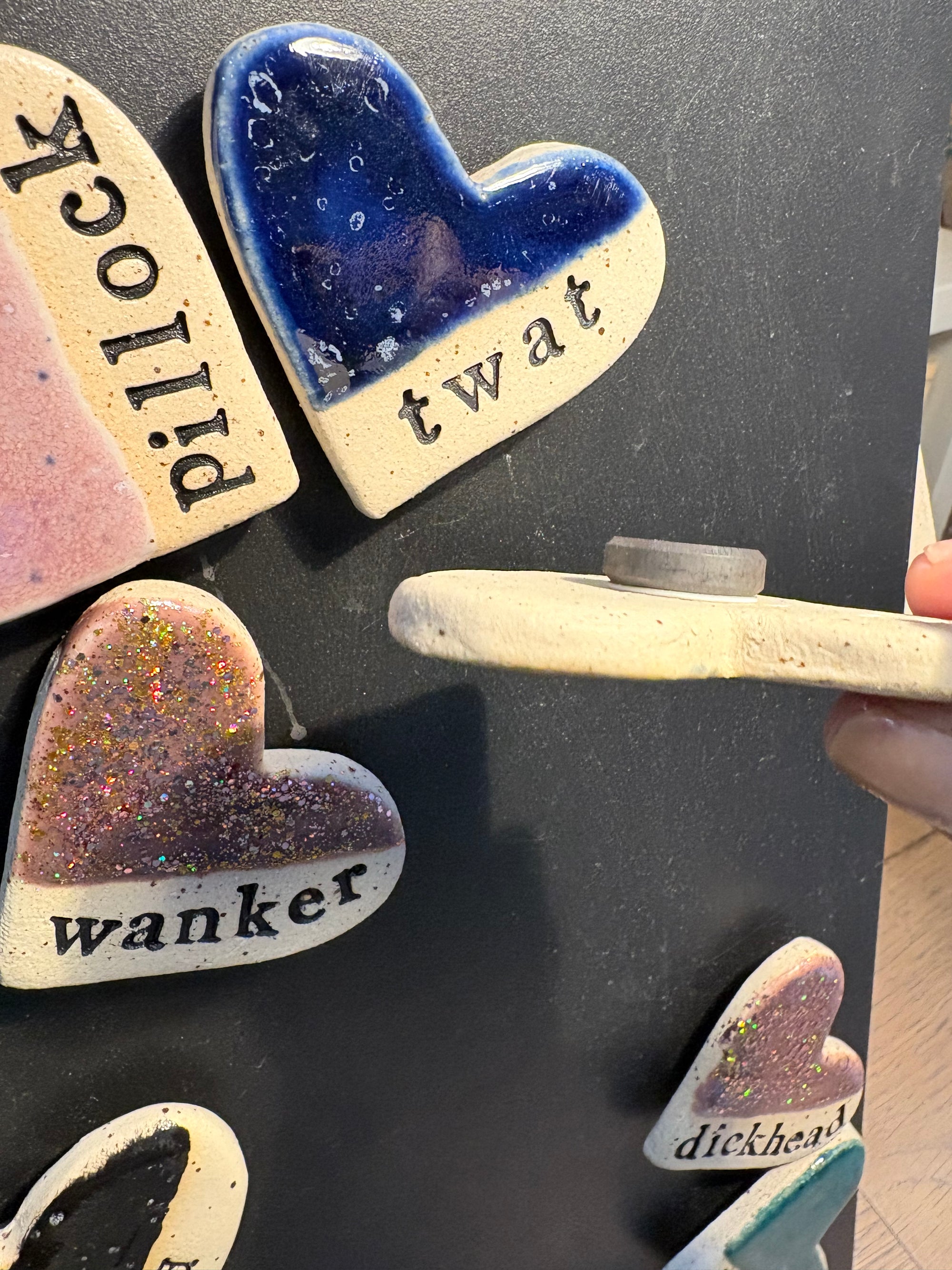 Sweary Magnet Set (4 heart shaped magnets)