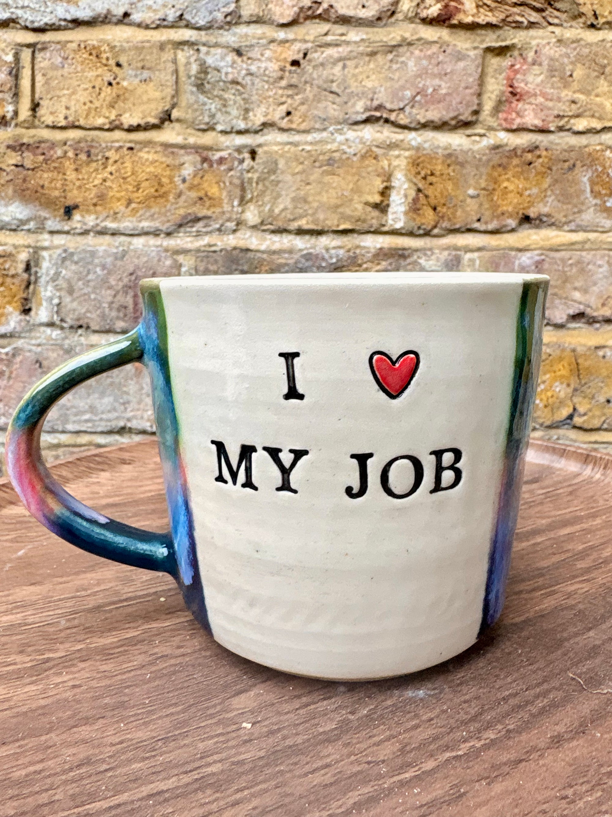 "I 🩷 my job” "FML" mug (right hander)