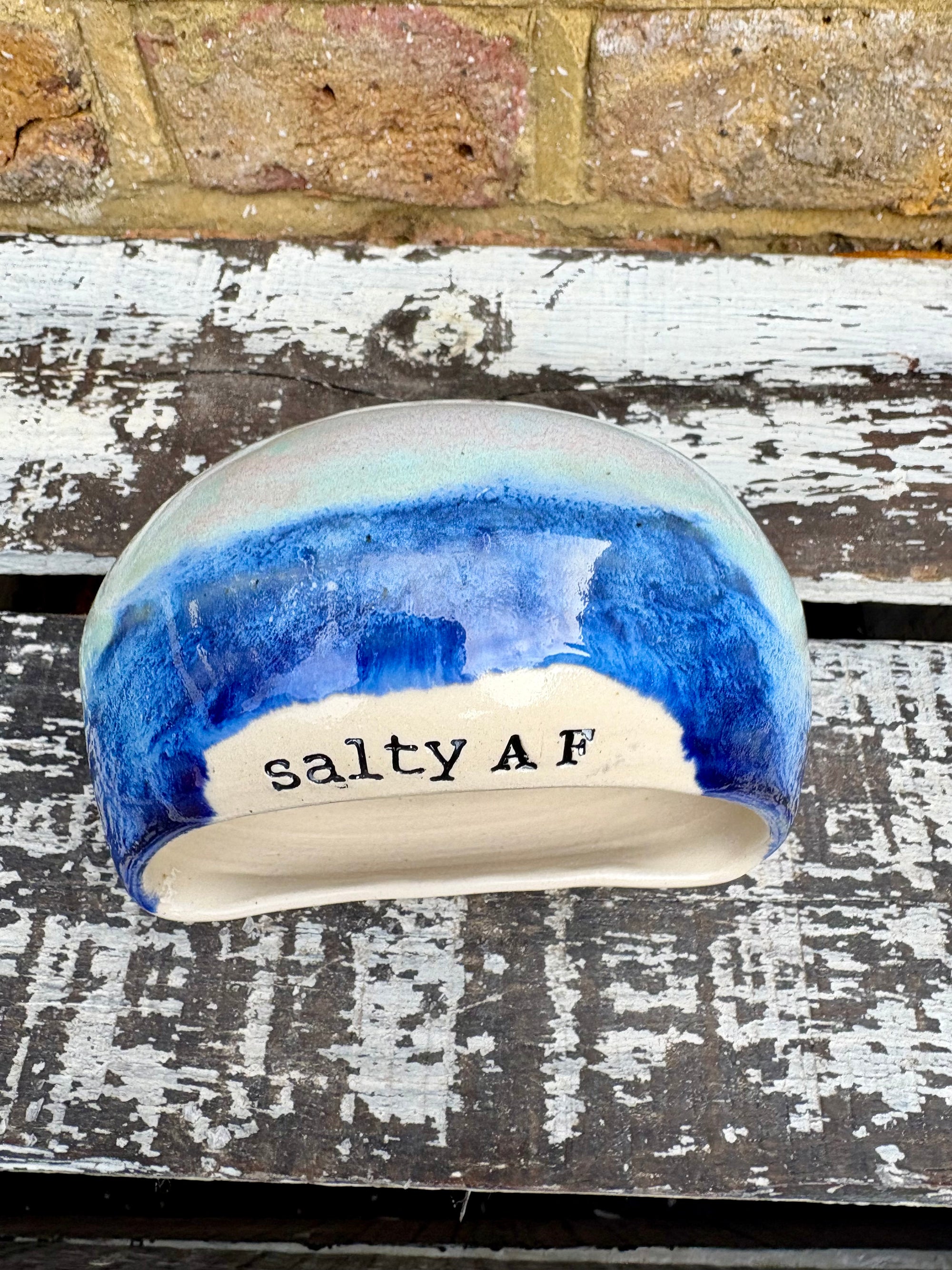 "Salty AF" Salt Pig (Blue Night Sky)