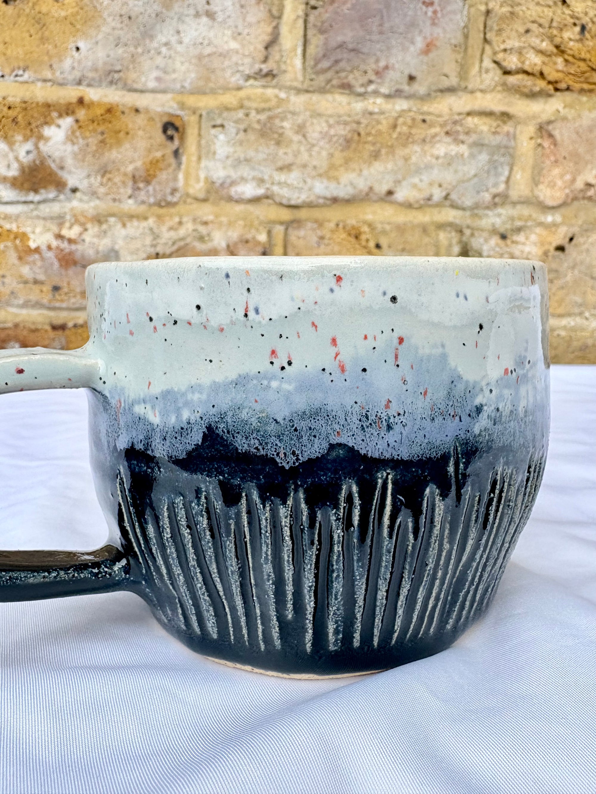 "oh the tragedy" mug