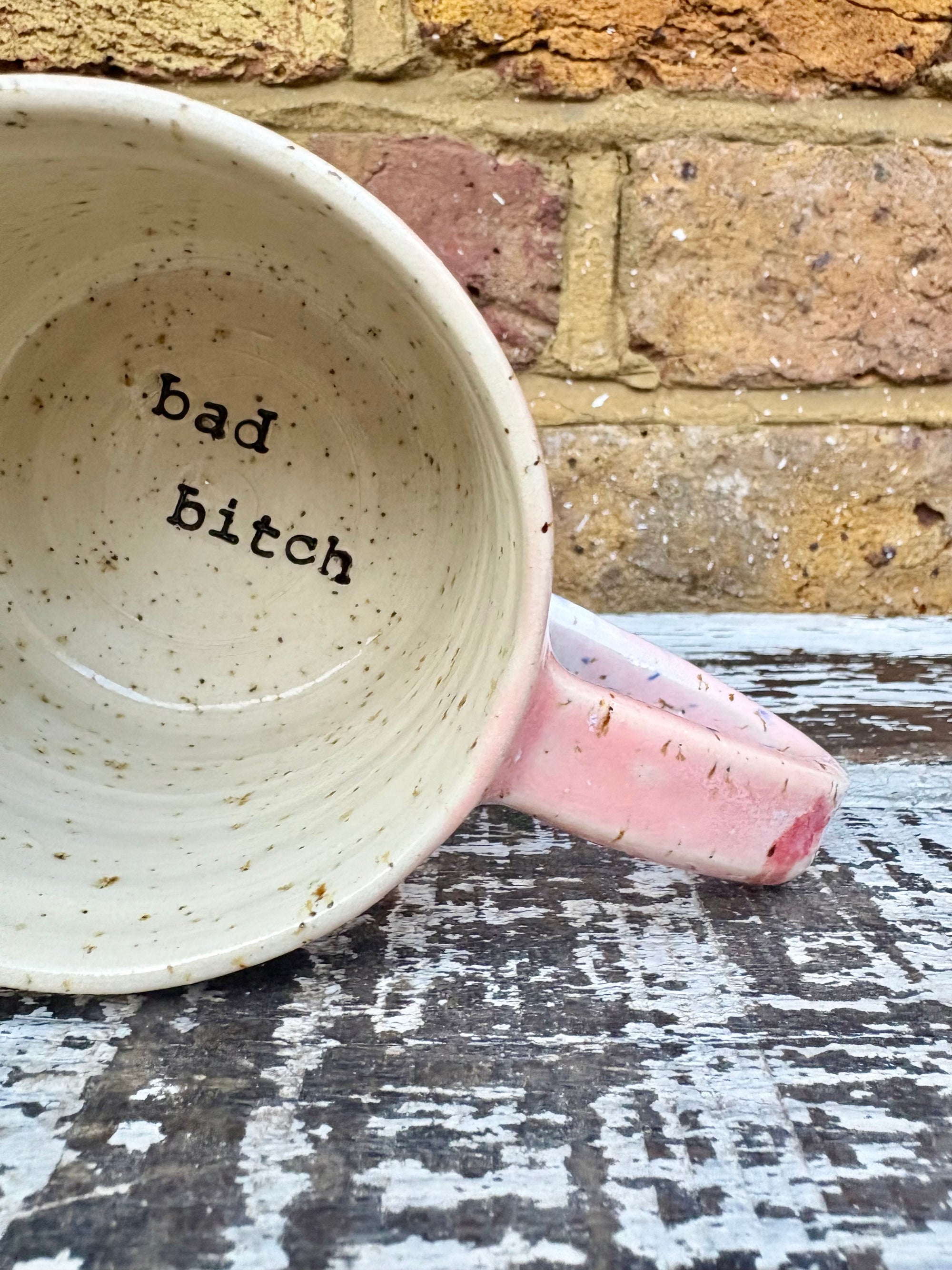 "bad bitch" mug (raspberry ripple)
