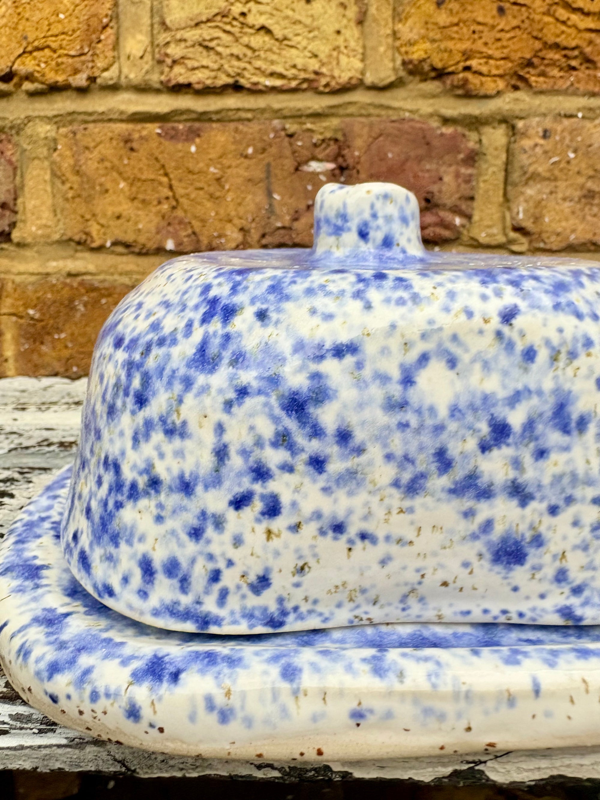 Butter Dish (butter slut, speckle blue)