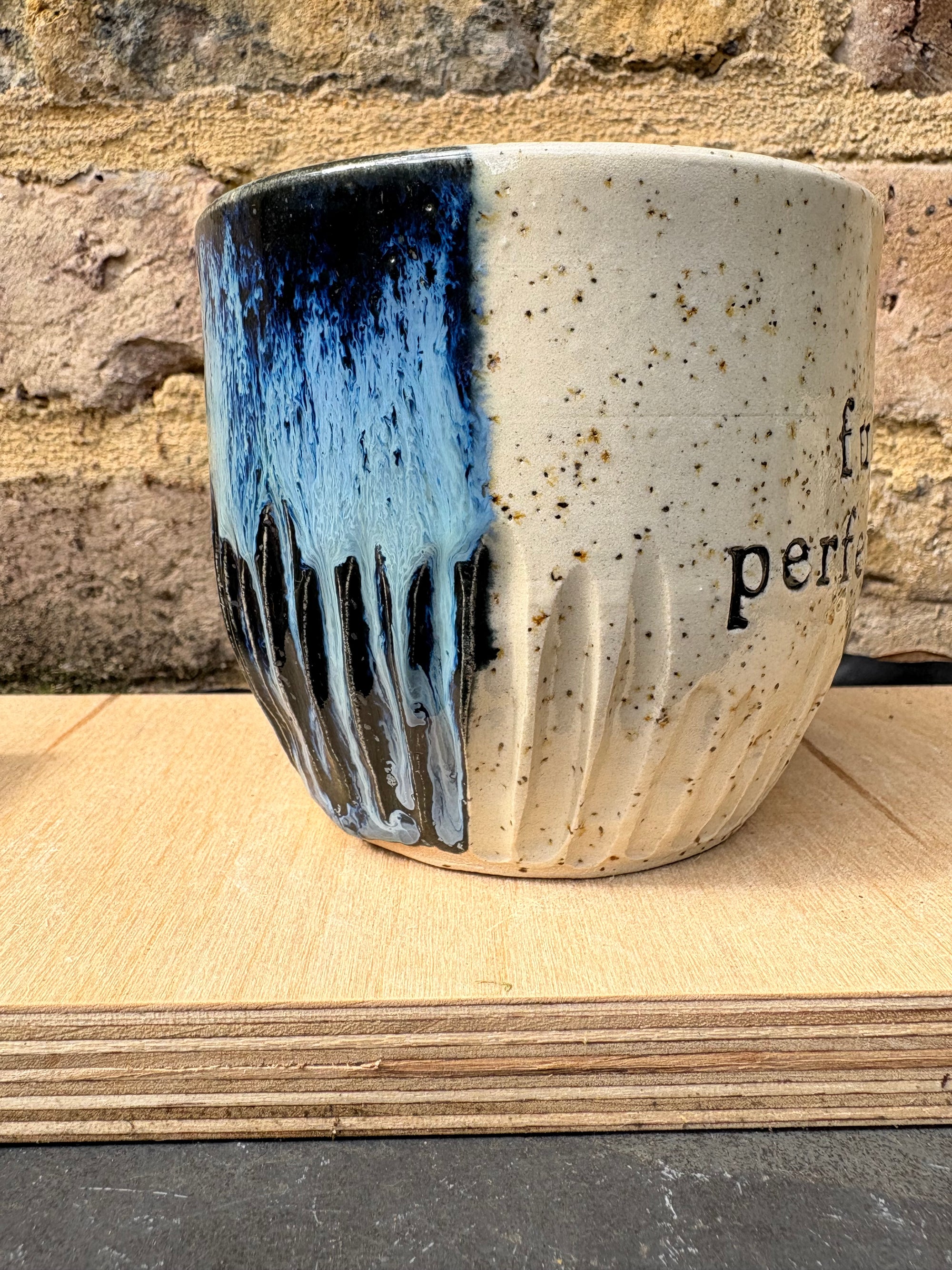 "fuck perfection" mug (dark night sky)